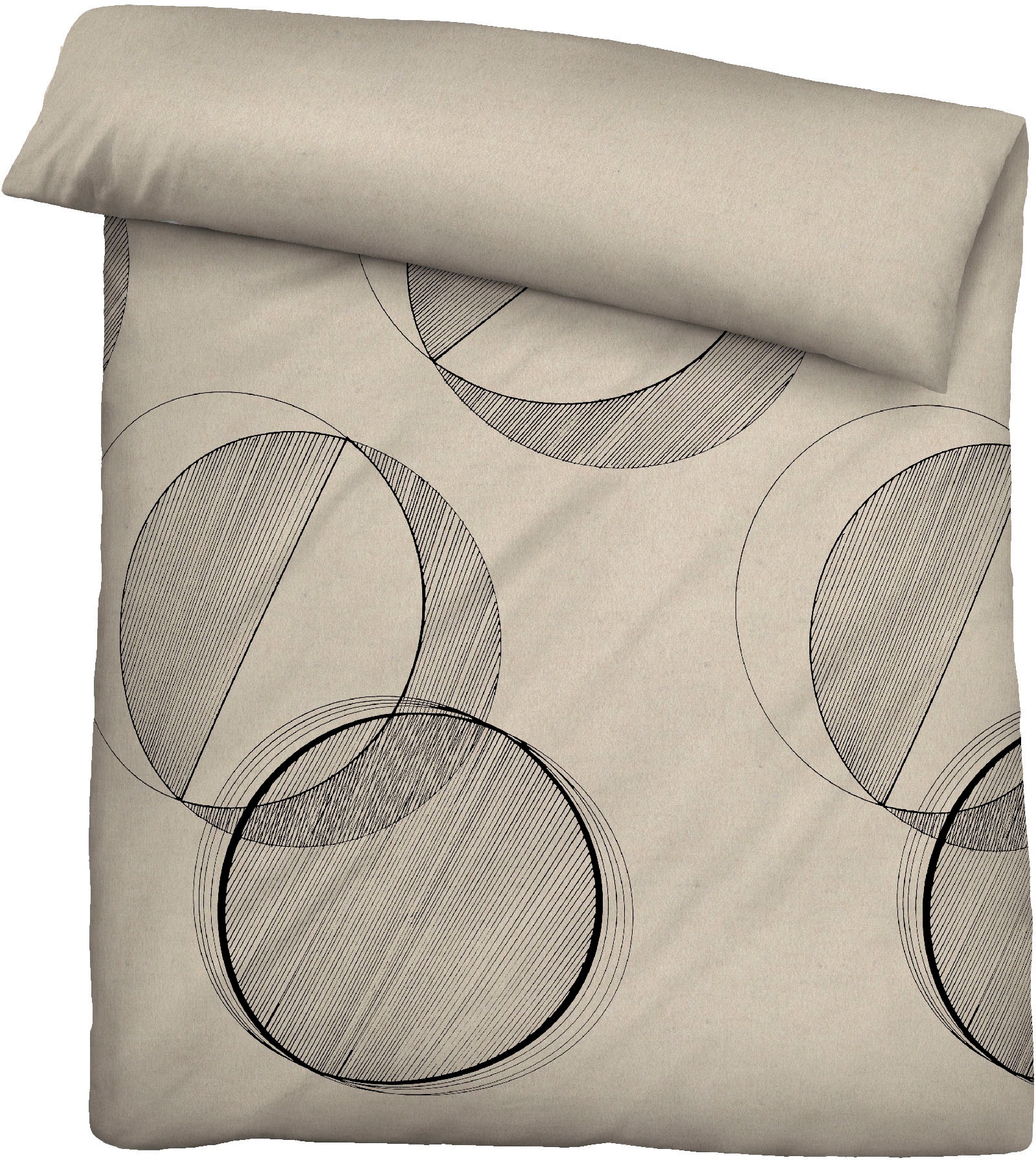 Biberna Bettwäsche »Circle«, kuschelig warm, weich, Melange, 100% Baumwolle, made in Germany