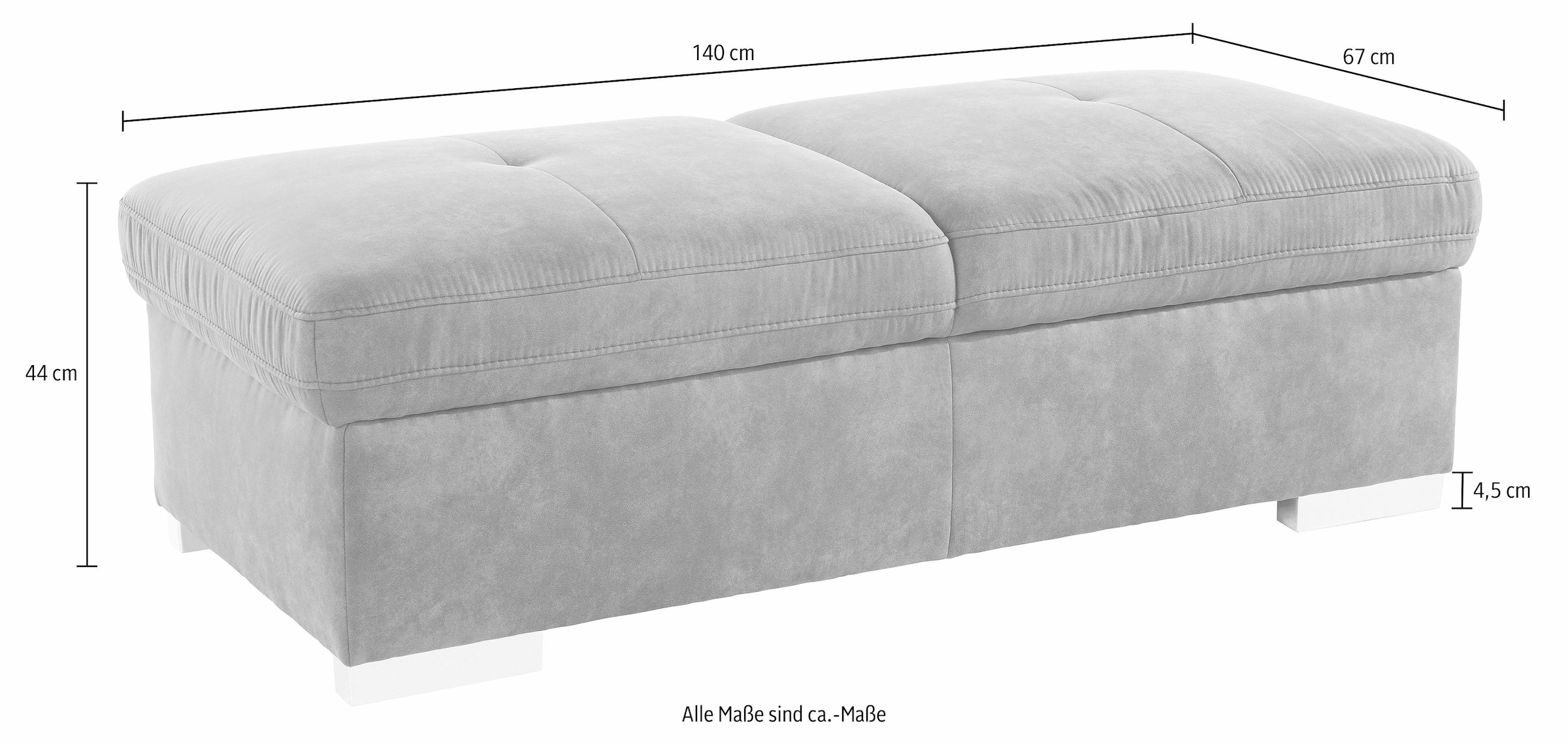 exxpo - sofa fashion Hocker »Spring Bankhocker, guter Sitzkomfort und tolle Verarbeitungsdetails«
