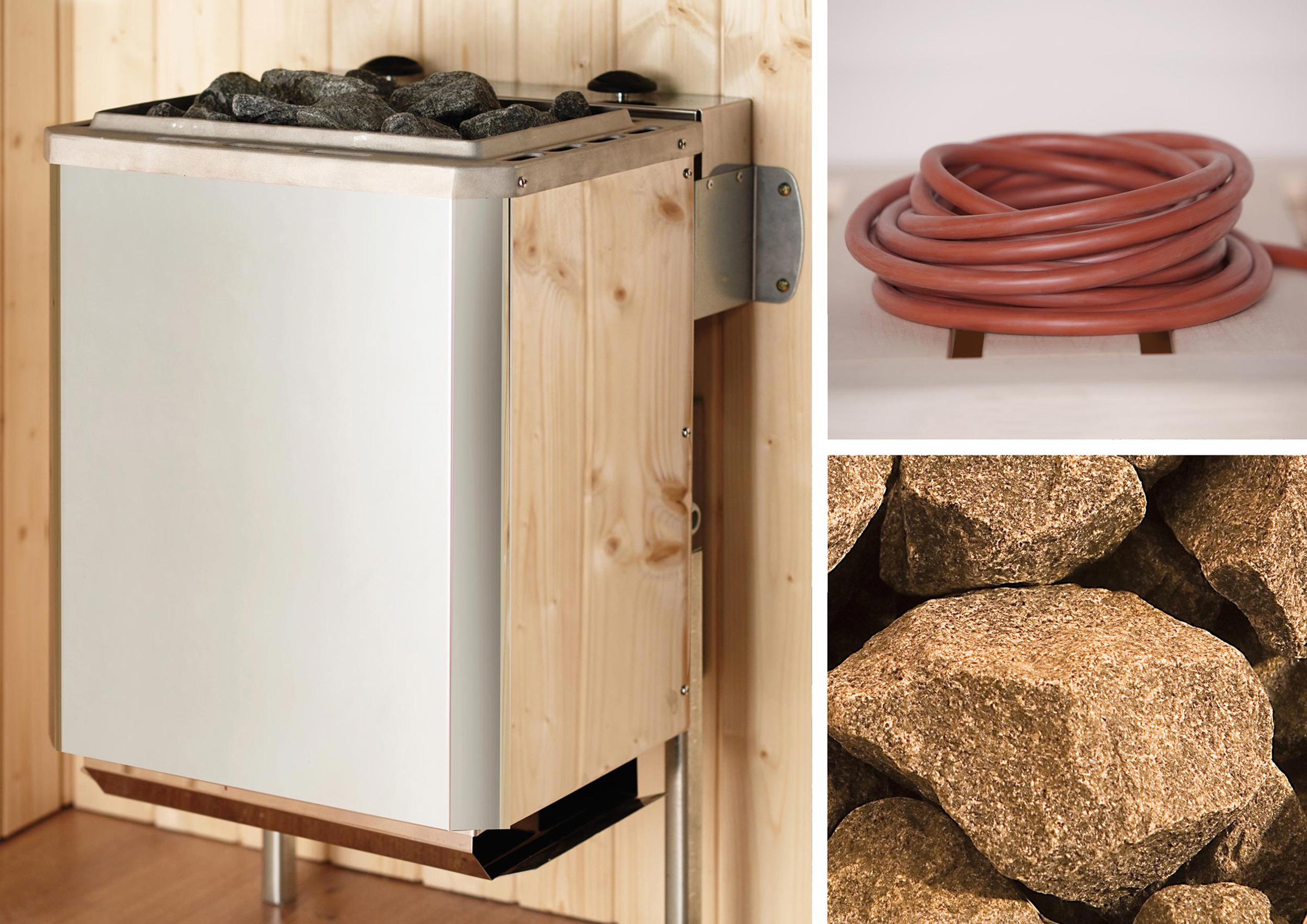 weka Sauna »Massivholzsauna VALIDA PLUS«, Blockbohlen, Fensterelement, moderne Ganzglastür