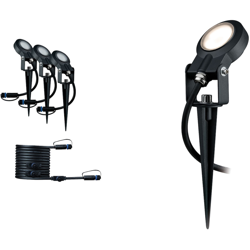 Paulmann LED Gartenstrahler »Plug & Shine«, 3 flammig-flammig