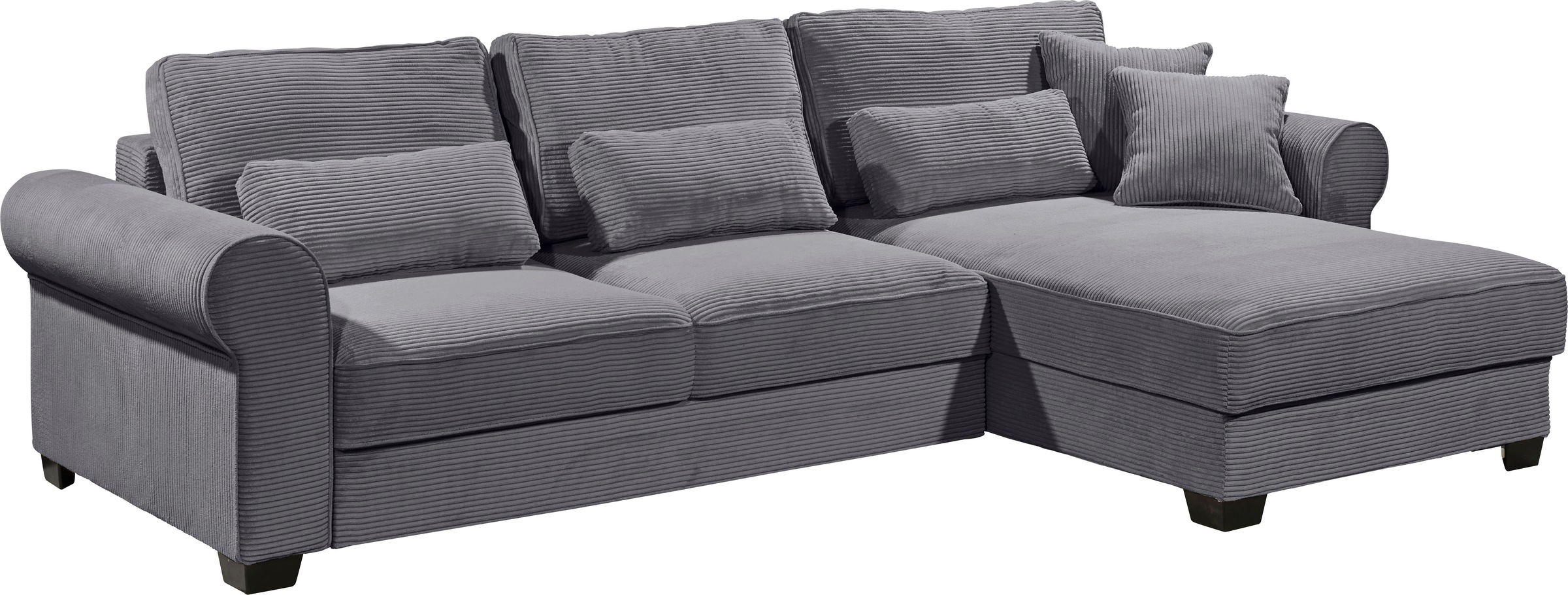 Thumbnail - ED EXCITING DESIGN Ecksofa "Angelina L-Form", mit Bettfunktion, Bettkasten & 5 Zierkissen
