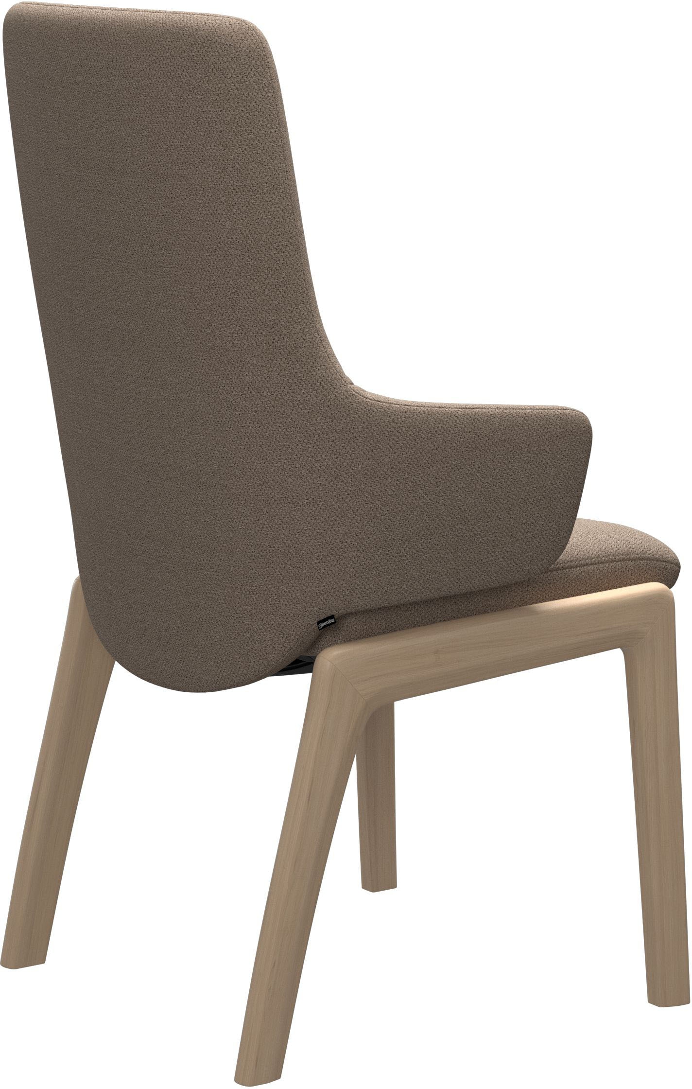 Stressless® Polsterstuhl »Laurel«, ROHLEDER Stoff Q2 FARON, High Back mit Armlehne, Größe L, mit abgerundeten Beinen in Eiche