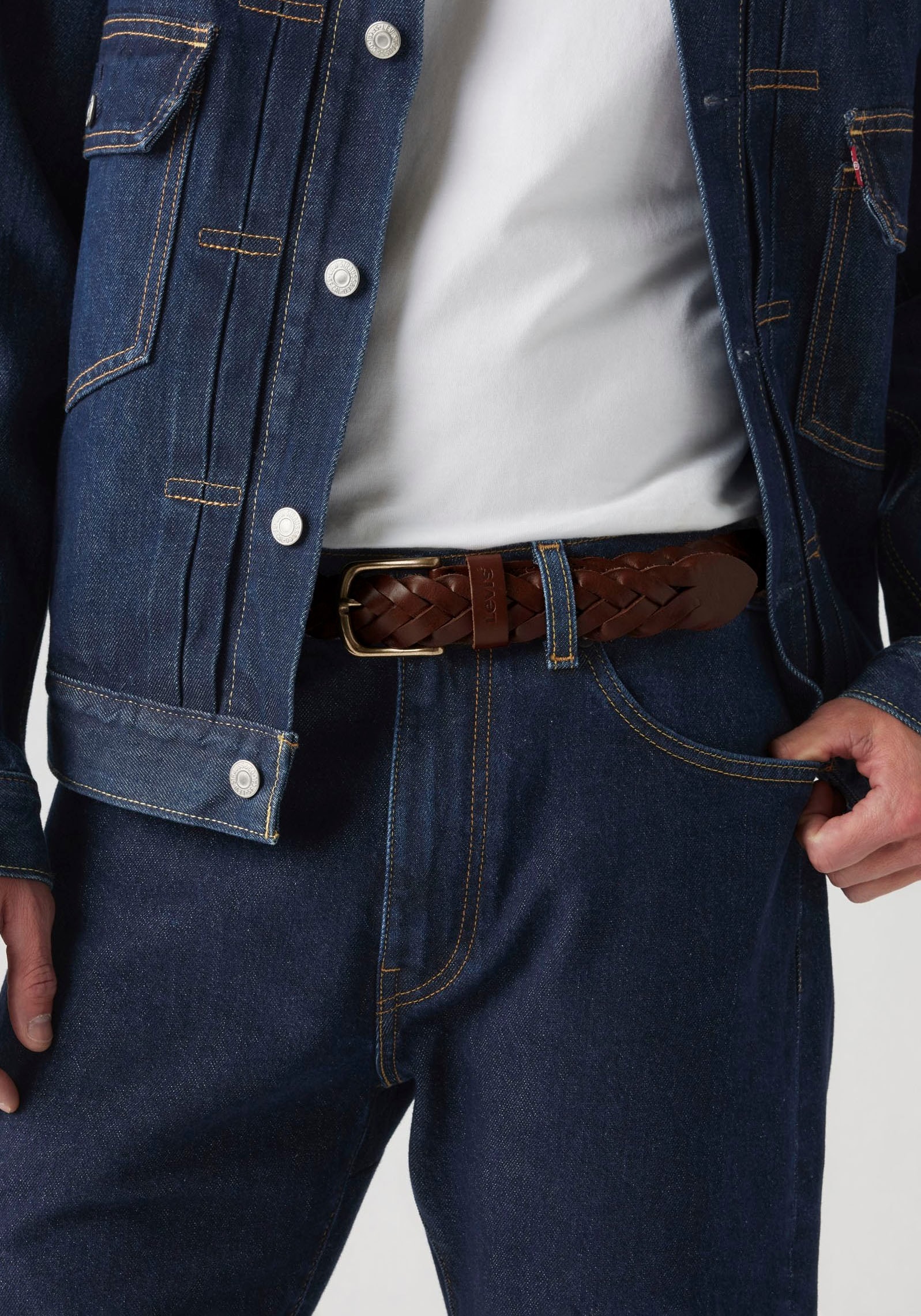 Levi's® Ledergürtel »LEATHER BRAID«, Unisex