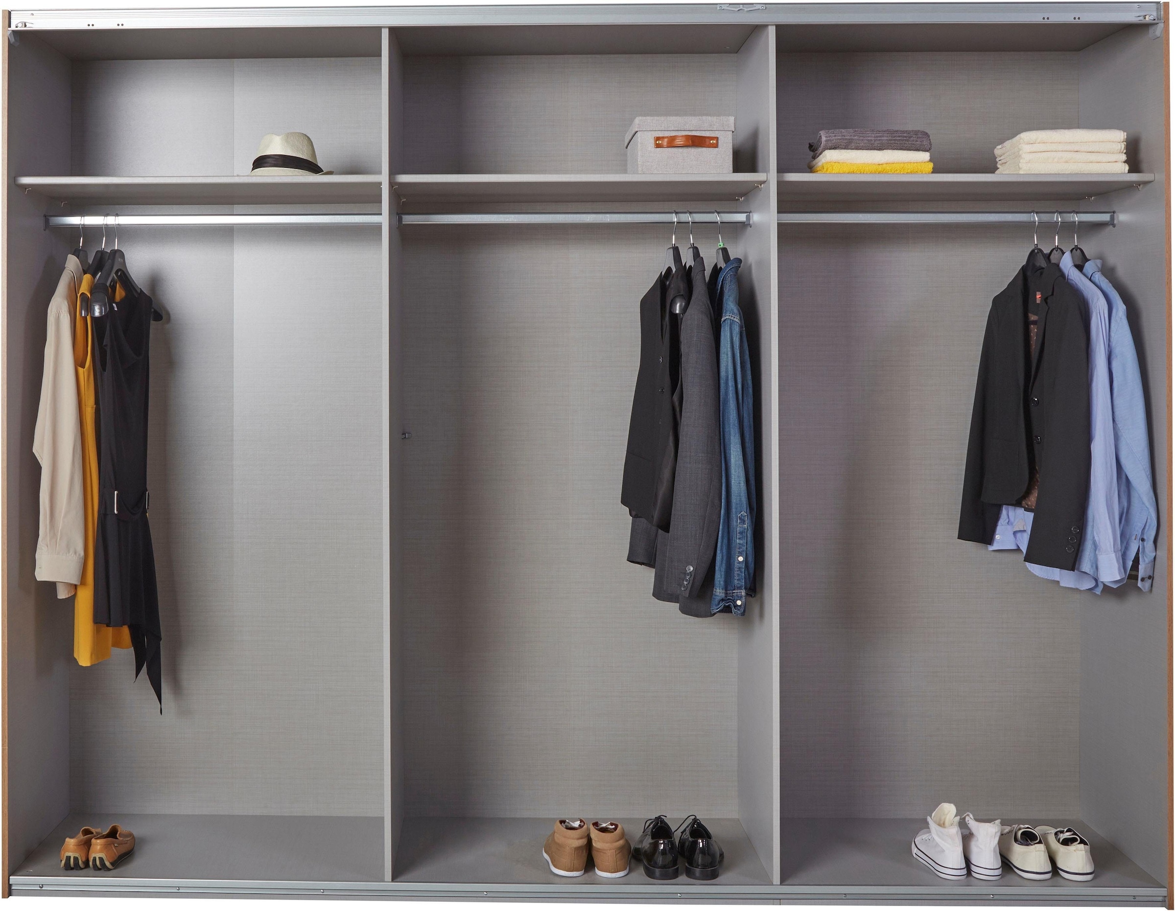Wimex Schwebetürenschrank »Malmö, Kleiderschrank wahlweise mit oder ohne Spiegel«, Kleiderschrank im Industrial Design, 225 oder 270cm breit