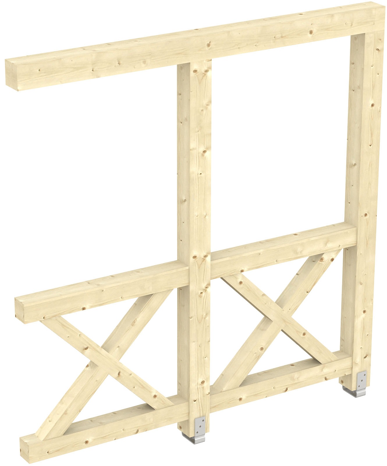 Skanholz Carport-Seitenwand "Andreaskreuz" Wandanbau günstig online kaufen