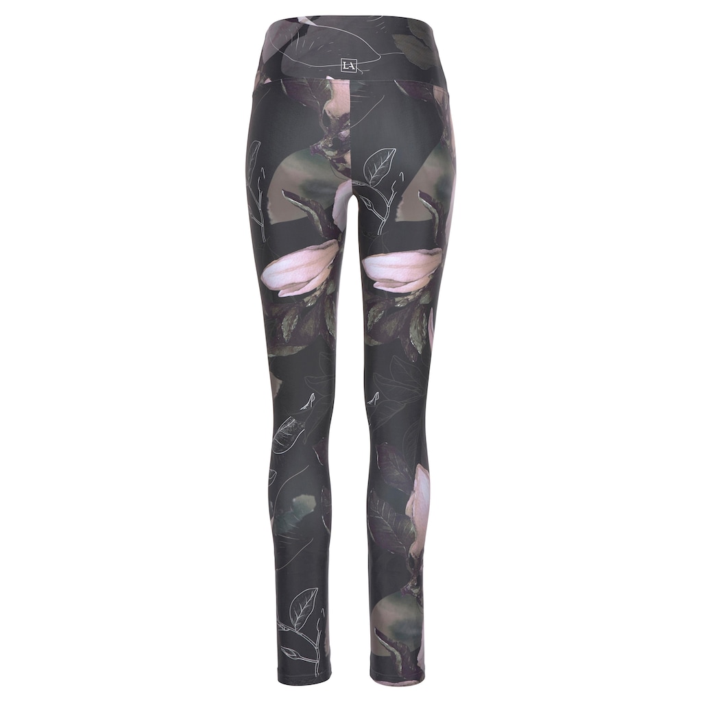 LASCANA ACTIVE Leggings »Tropical«, mit abstraktem Blumenprint, Loungewear