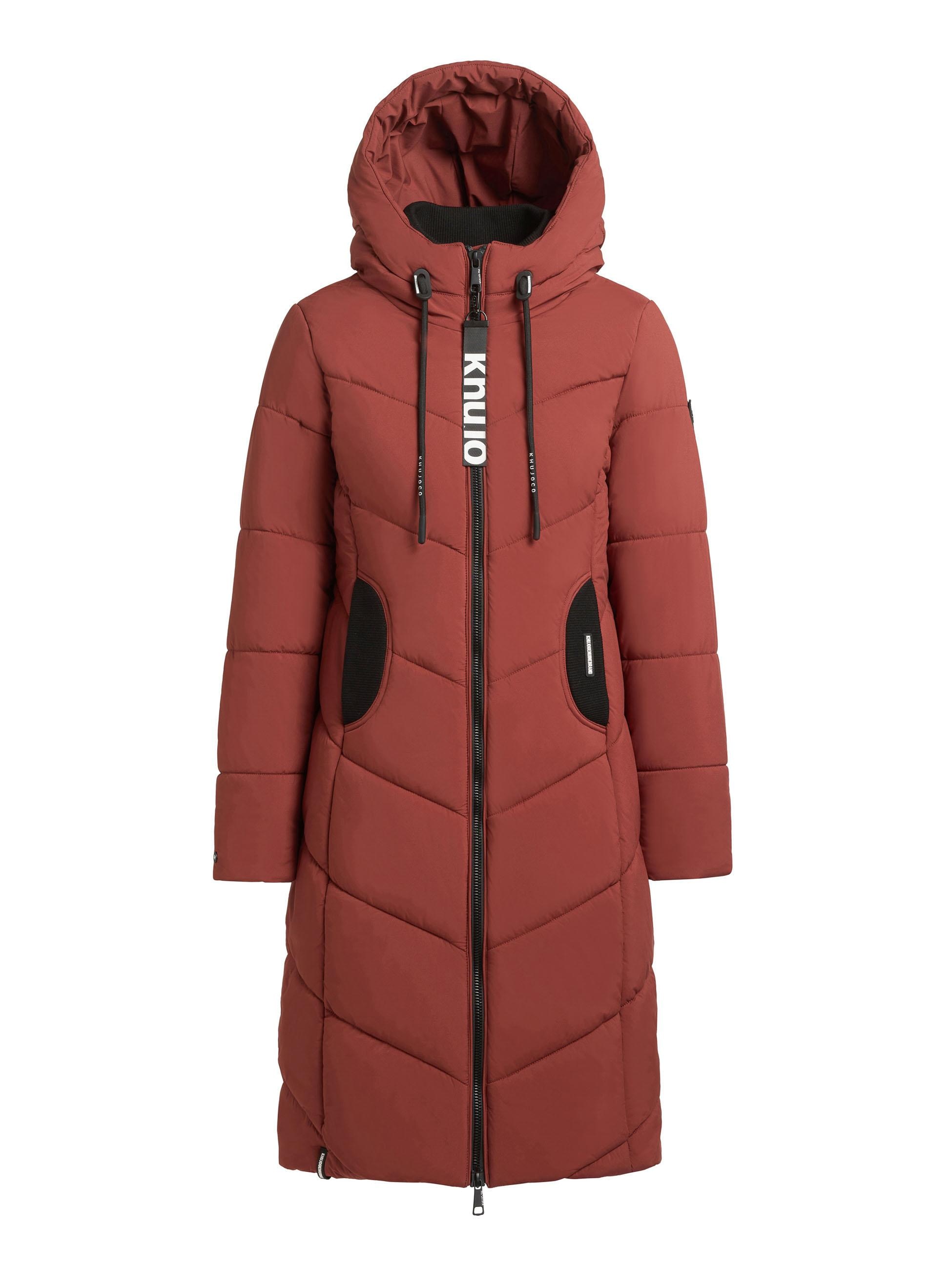 khujo Wintermantel »Aribay4 Light-YM«, Winter Steppmantel mit Kapuze und Gehschlitz
