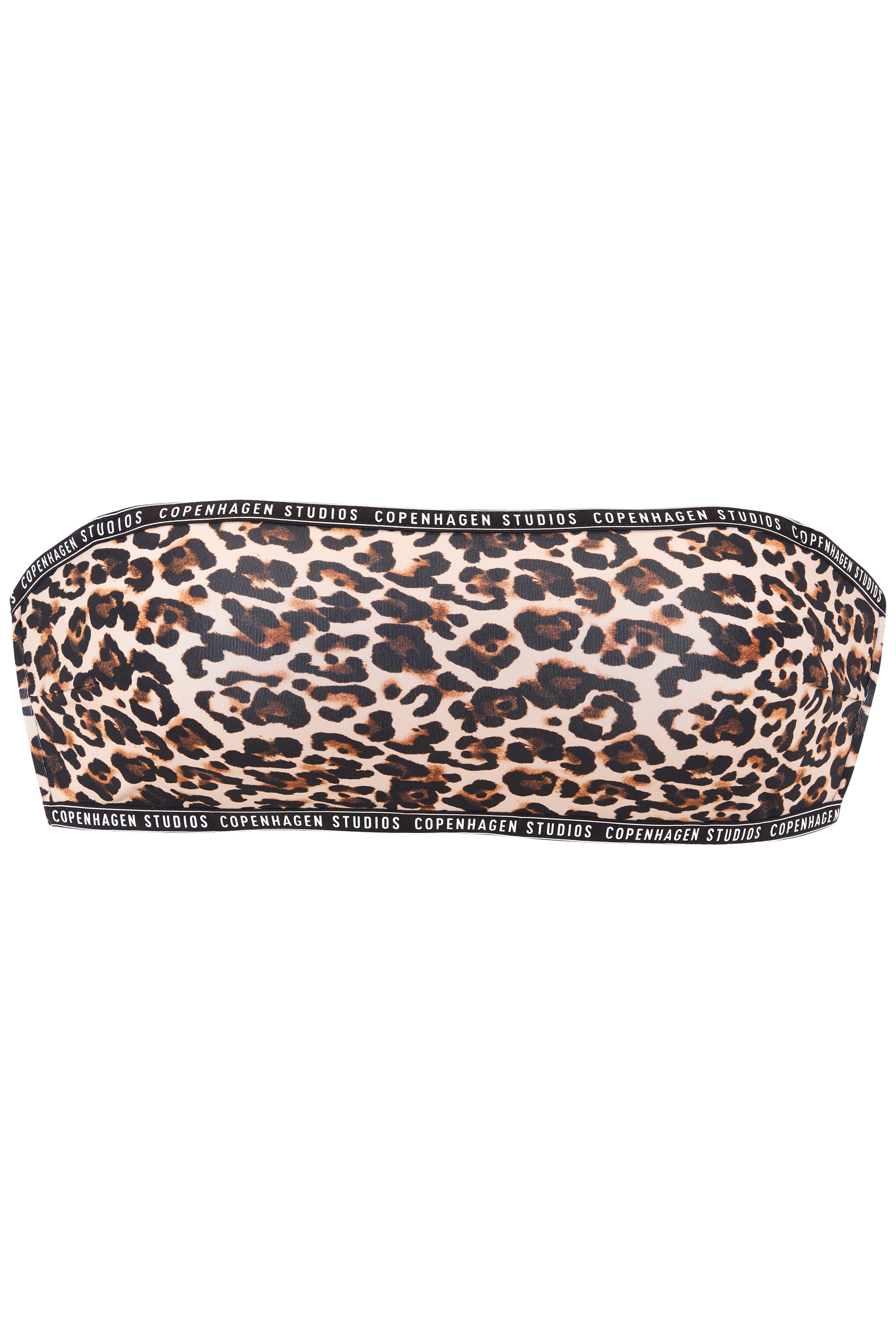 Thumbnail - Copenhagen Studios Bandeau-Bikini-Top "Leody" Mit trendigem Animalprint