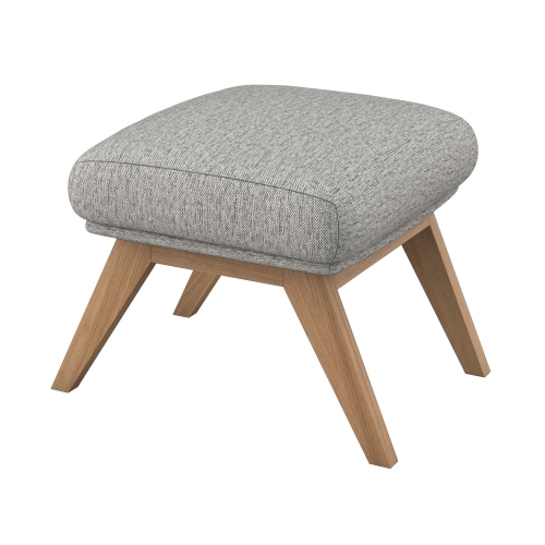 FLEXLUX Polsterhocker "Adria" Fuß Eiche, Fußhocker für Ohrensessel