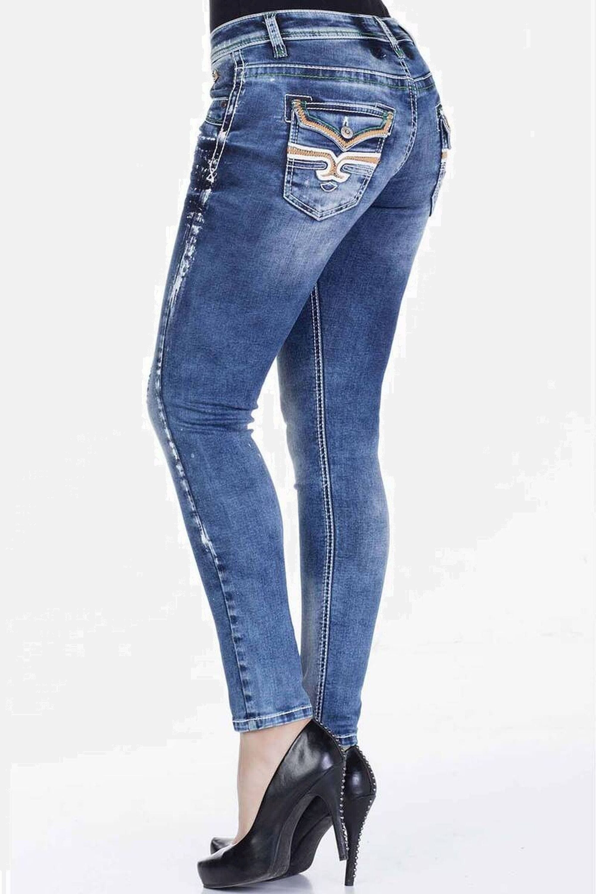 Cipo & Baxx Slim-fit-Jeans »Jeans«, mit Used-Elementen, WD242