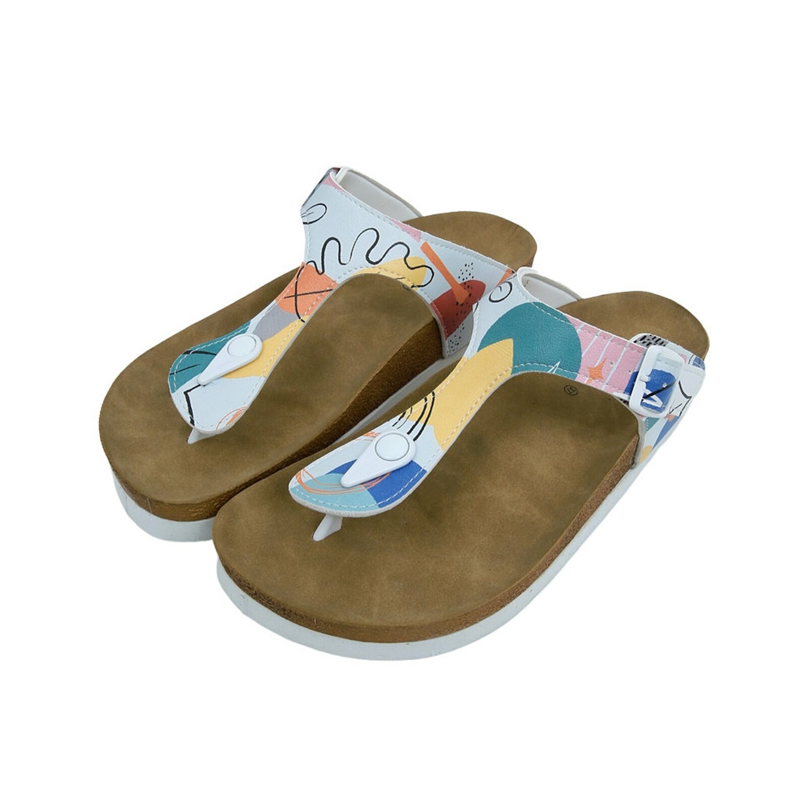 DOGO Zehentrenner "Lila Abstract Leaves Damen Sandalen/ Sandaletten / Femal günstig online kaufen