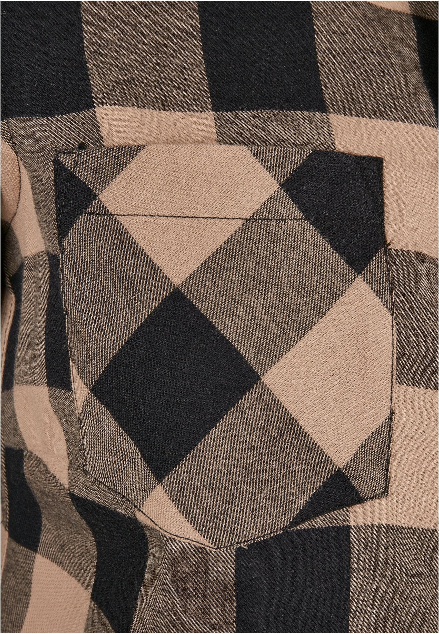 URBAN CLASSICS Langarmhemd »Urban Classics Damen Ladies Turnup Checked Flanell Shirt«, (1 tlg.)