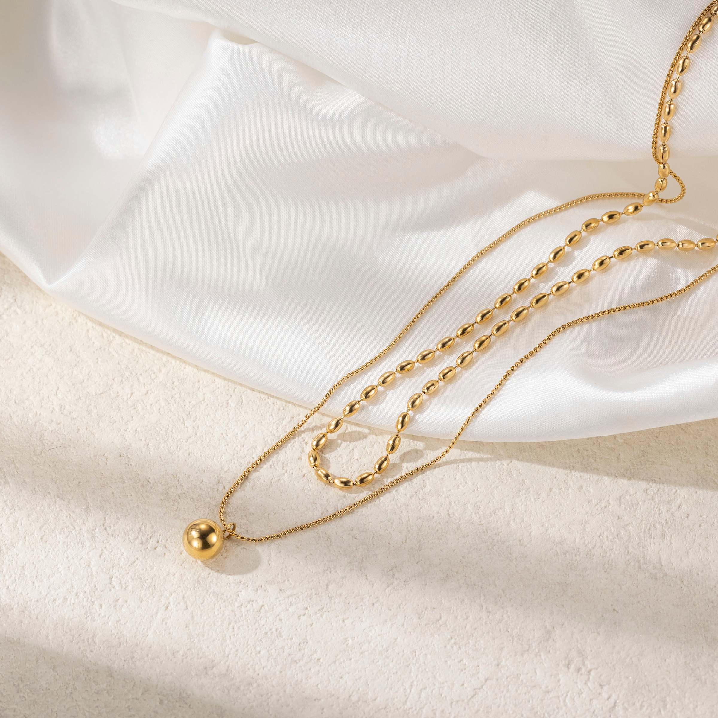 Firetti Kette mit Anhänger »Schmuck Geschenk Edelstahl Halsschmuck Halskette Layer doppelreihig«