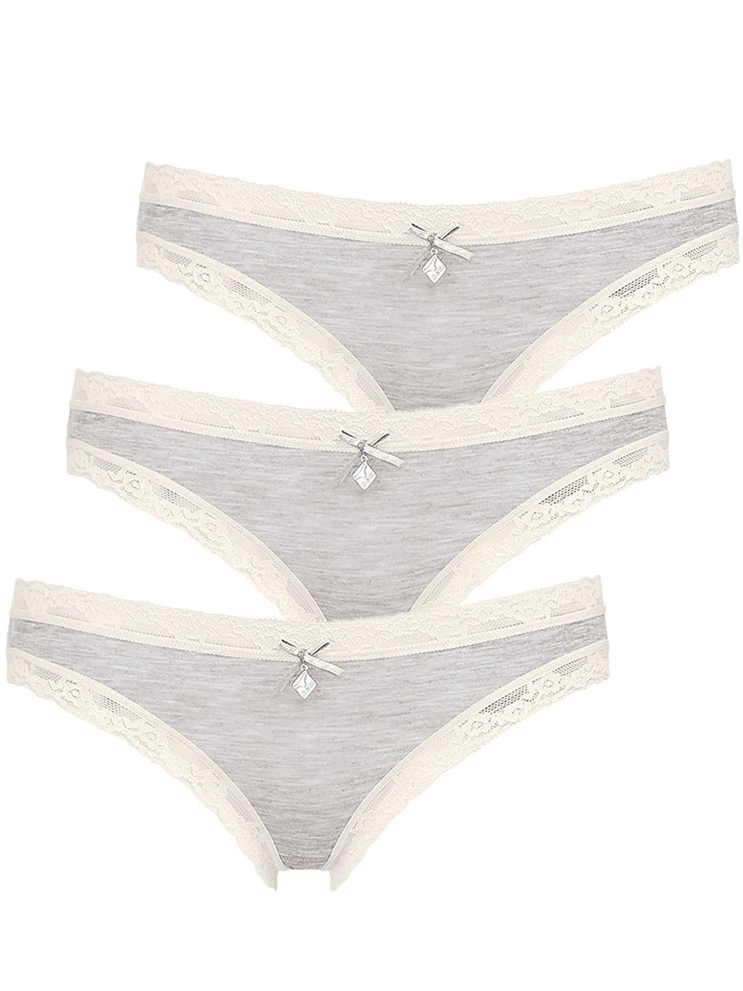 LIKE IT Damen Minislip "3er Pack Damen Minislip Kim", Gr. XL, beige, Obermaterial: 95% Modal CMD. 5% Elasthan EL., Unterhosen