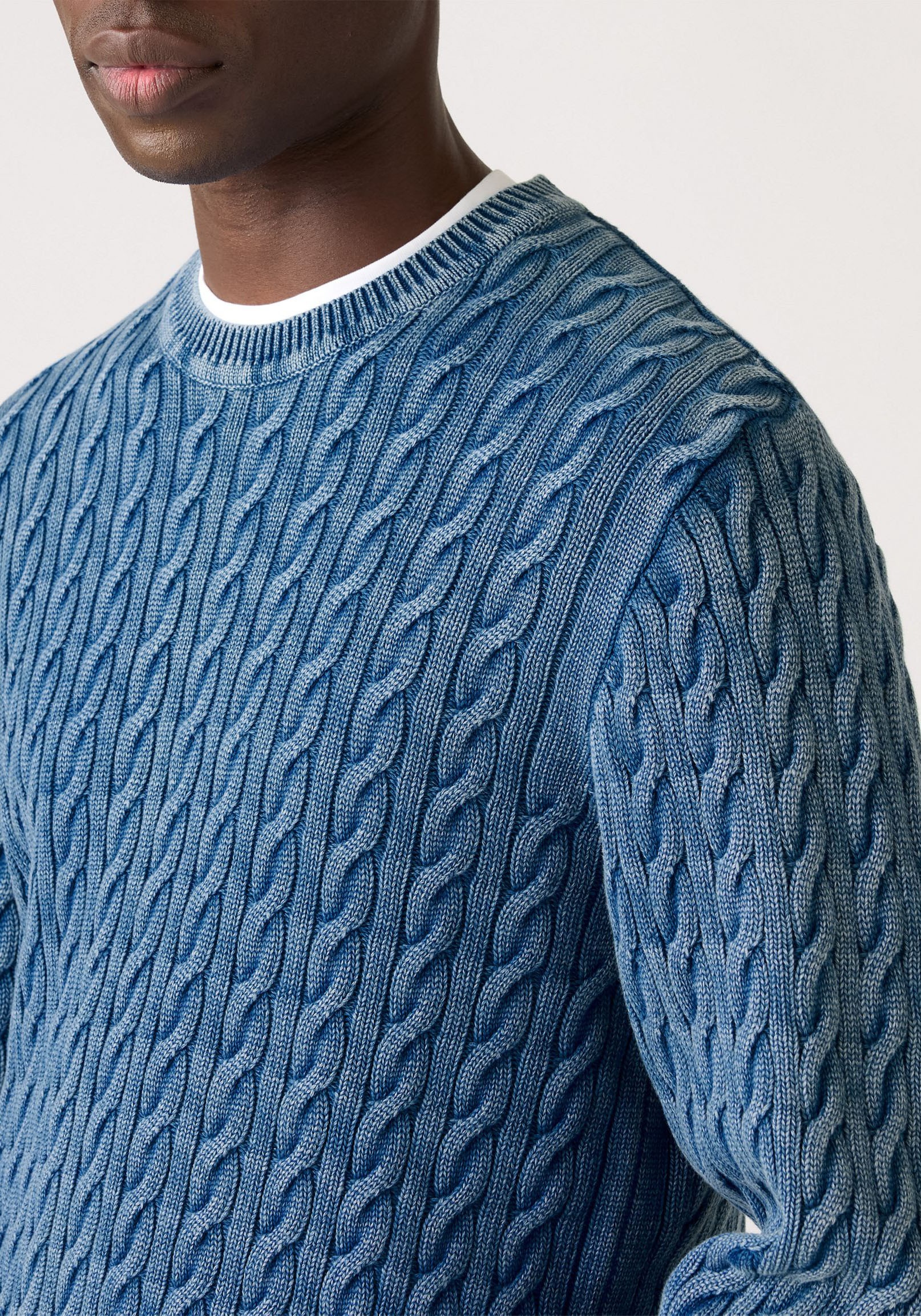 Levi's® Rundhalspullover »LV PRESIDIO«, mit Zopfmuster