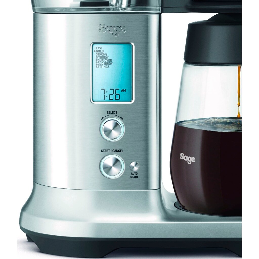 Sage Filterkaffeemaschine »the Precision Brewer Glass SDC400BSS«, 1,8 l Kaffeekanne, Korbfilter