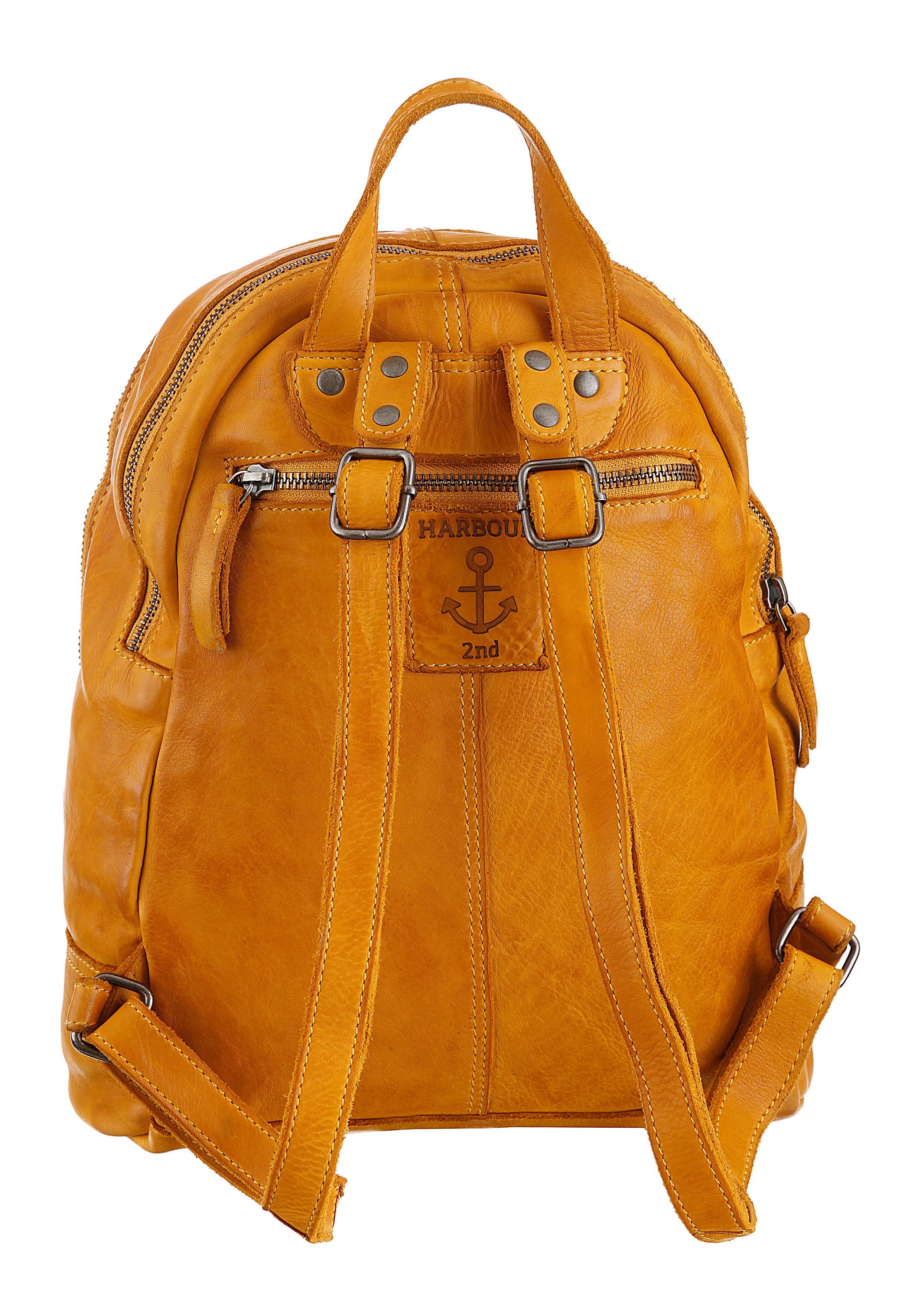 Thumbnail - HARBOUR 2nd Cityrucksack "Meghan", aus Leder mit typischen Marken-Anker-Label und Schmuckanhänger