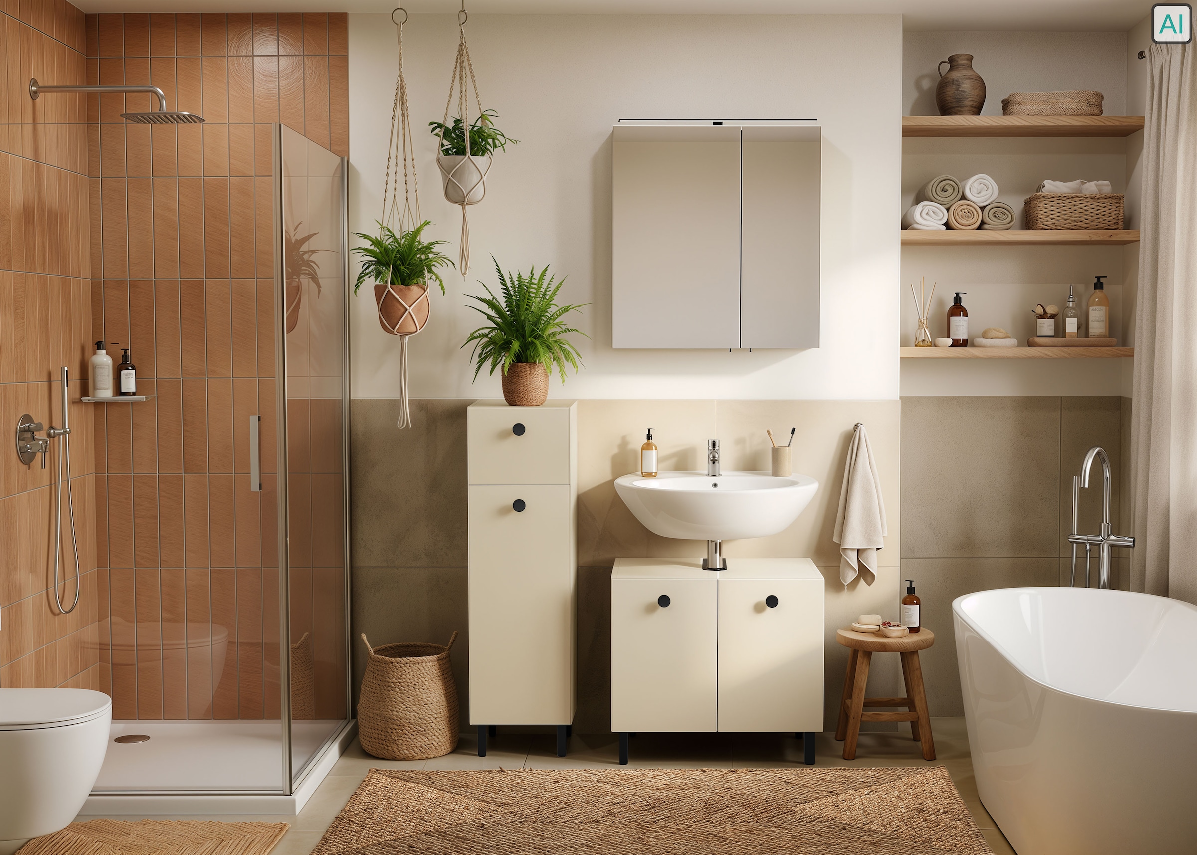 OPTIFIT Spiegelschrank »Riff« Breite 65 cm, schnelle Montage mit OPTIsnap
