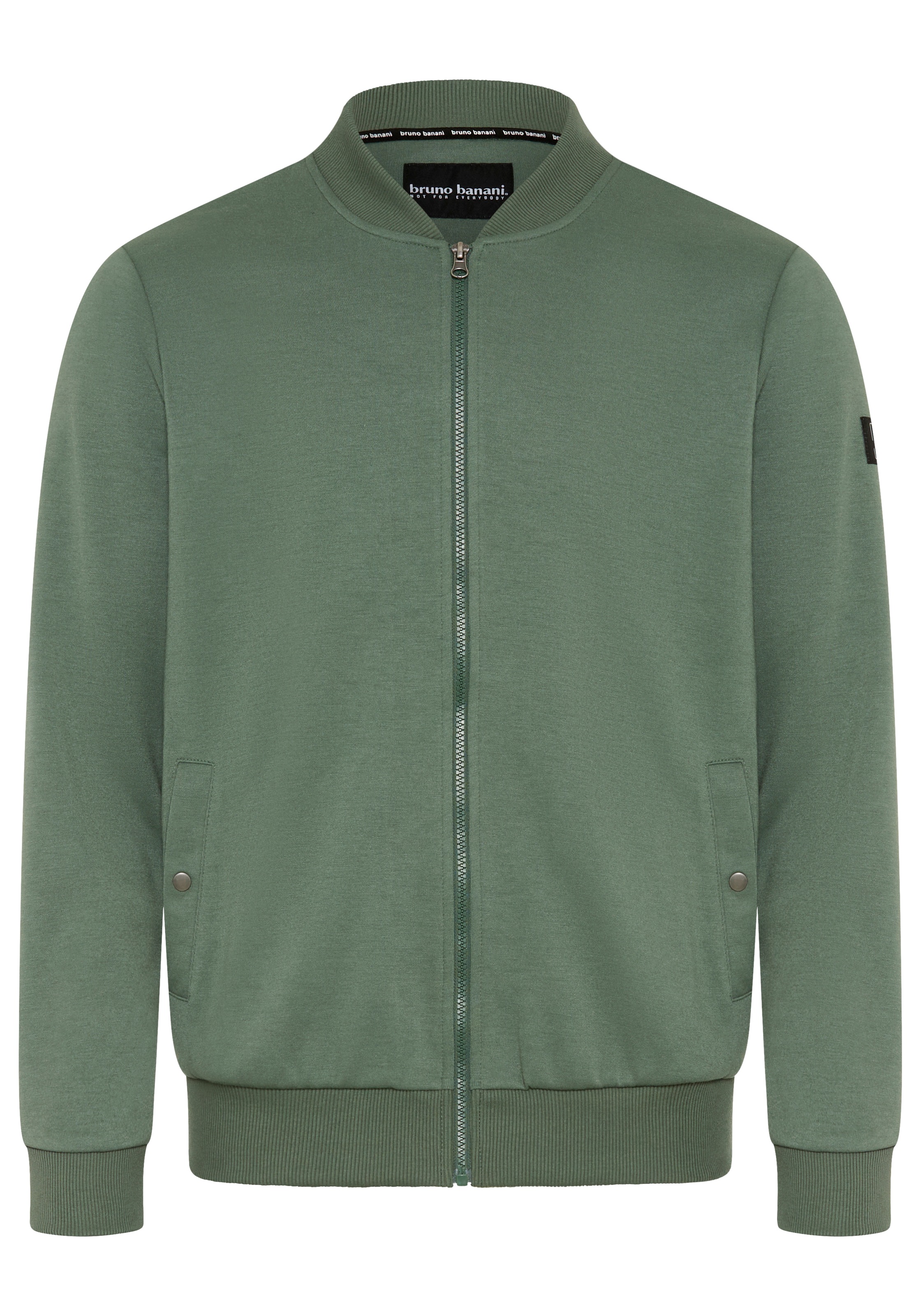 Bruno Banani Sweatjacke mit Stehkragen und Eingrifftaschen