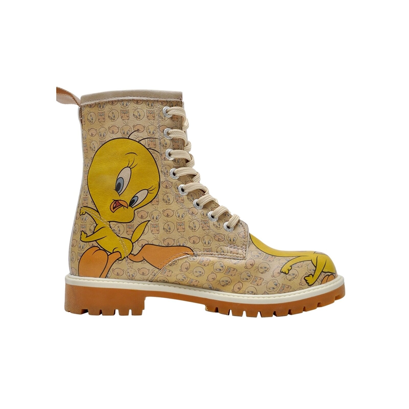 DOGO Schnürboots »Damen Wb Long Boots Tweety With Roses 36 Farbig Vegan Damen Boot«, Vegan