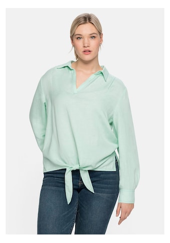 Sheego Tunika »Tunika«, mit Hemdkragen und Saum zum Binden kaufen