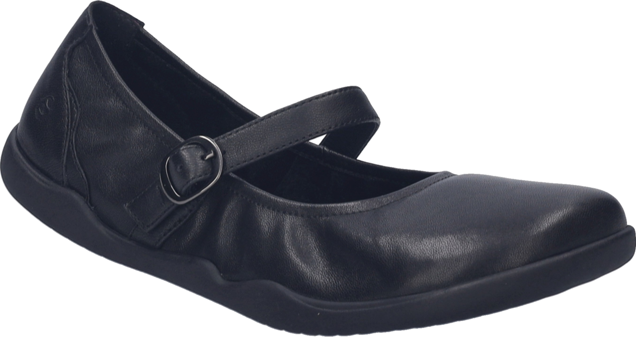 Ballerina JOSEF SEIBEL "Cassandra 10", Damen, Gr. 41, schwarz, Leder, Schuhe Ballerina, Schnallenschuh, Halbschuh, Komfortschuh in Weite G (=weit) 4