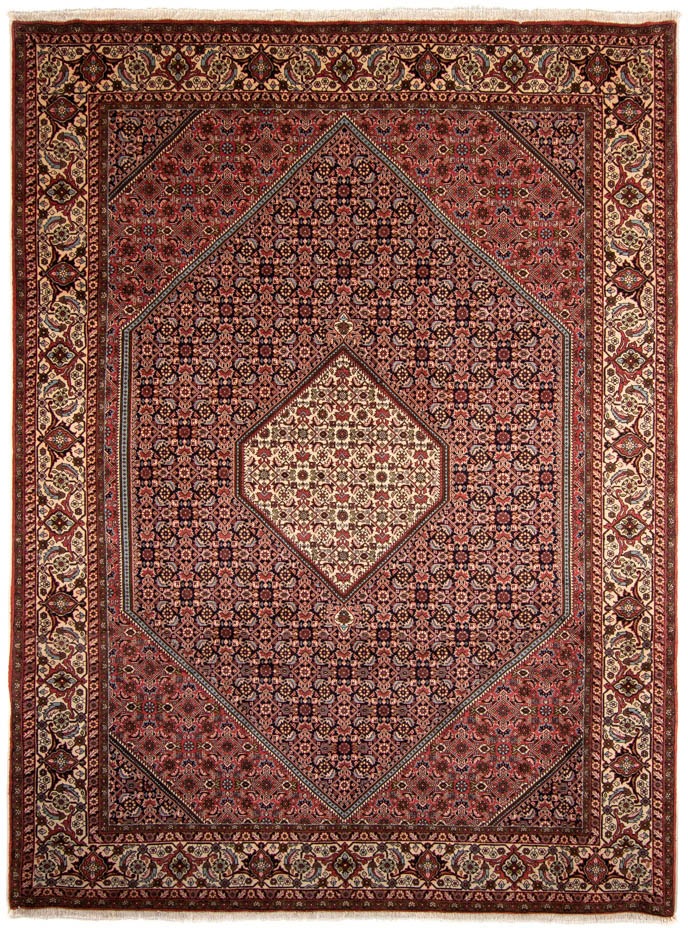 morgenland Orientteppich »Perser - Bidjar - 340 x 252 cm - braun«, rechteckig, Wohnzimmer, Handgeknüpft, Einzelstück mit Zertifikat