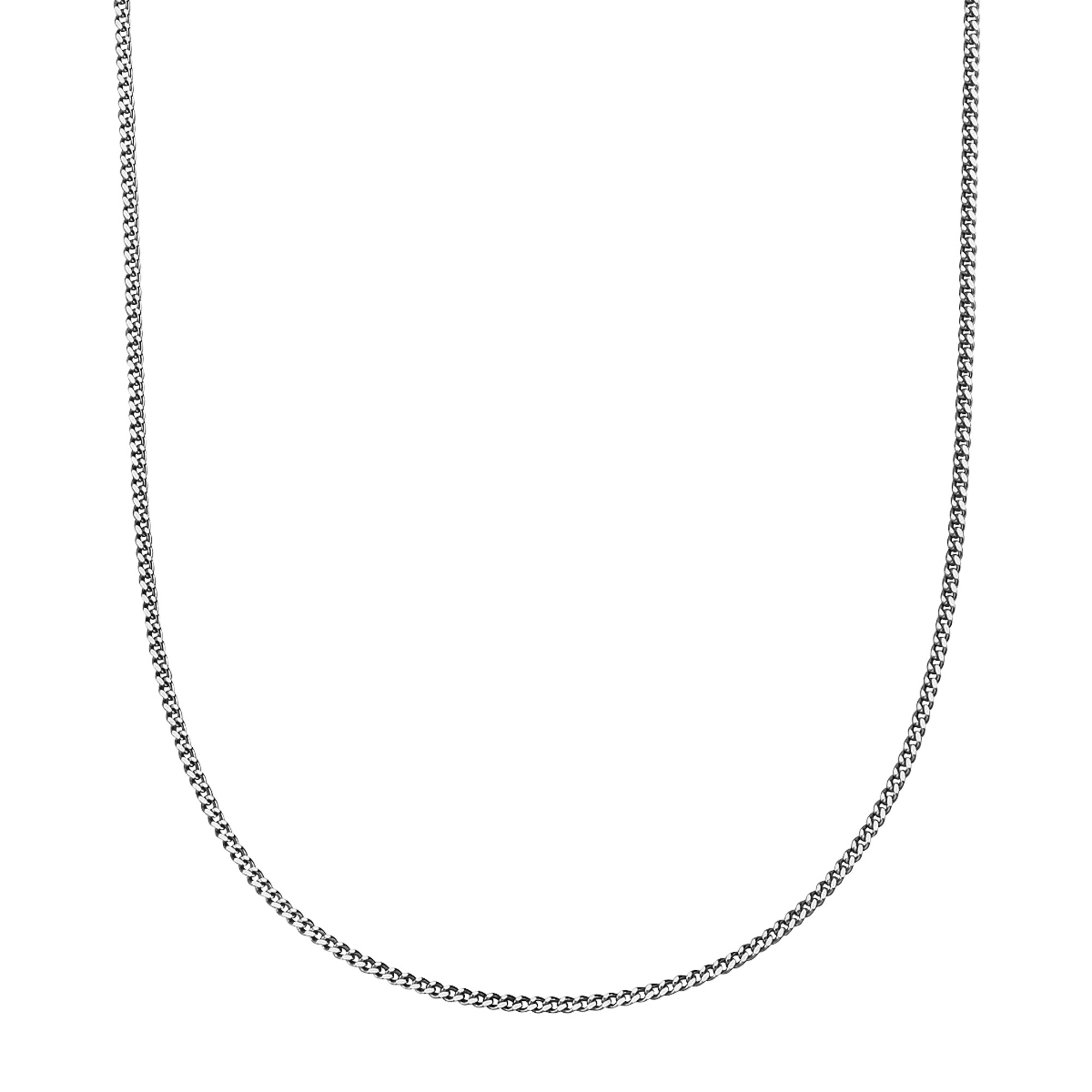 Damen Collierkettchen "Weißgold 585 Panzerkette mit einer Länge von 45/42cm", 45/42cm, Gold, L: 45 B: 1,5mm, weiß, FASCINATION BY ELLEN K., Gold,