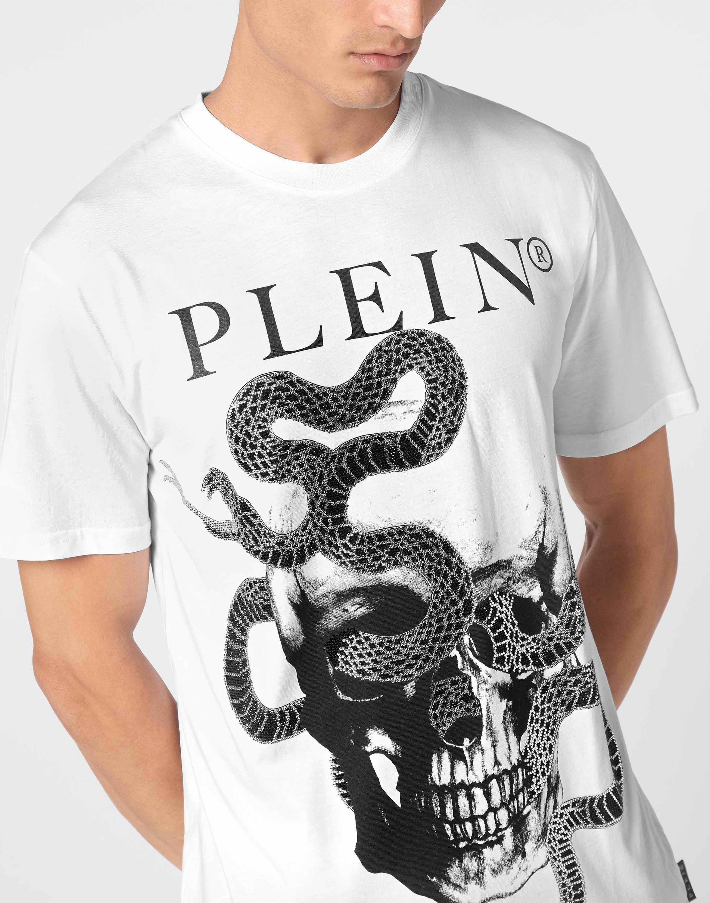 PHILIPP PLEIN T-Shirt »Snake Mit Schmucksteinen«