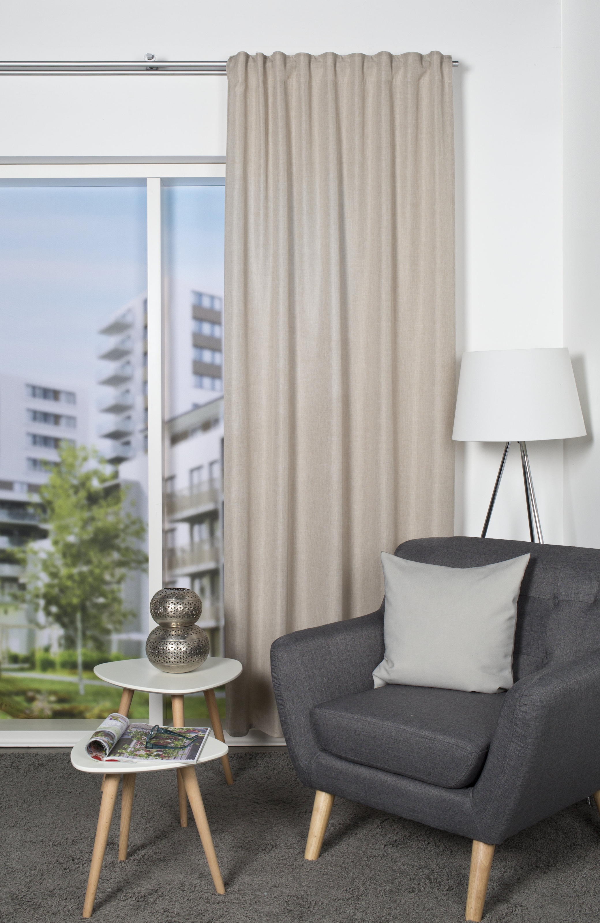 HOME WOHNIDEEN Gardine "OXFORD" Multifunktionsband 2 Stk. tlg. blickdicht günstig online kaufen