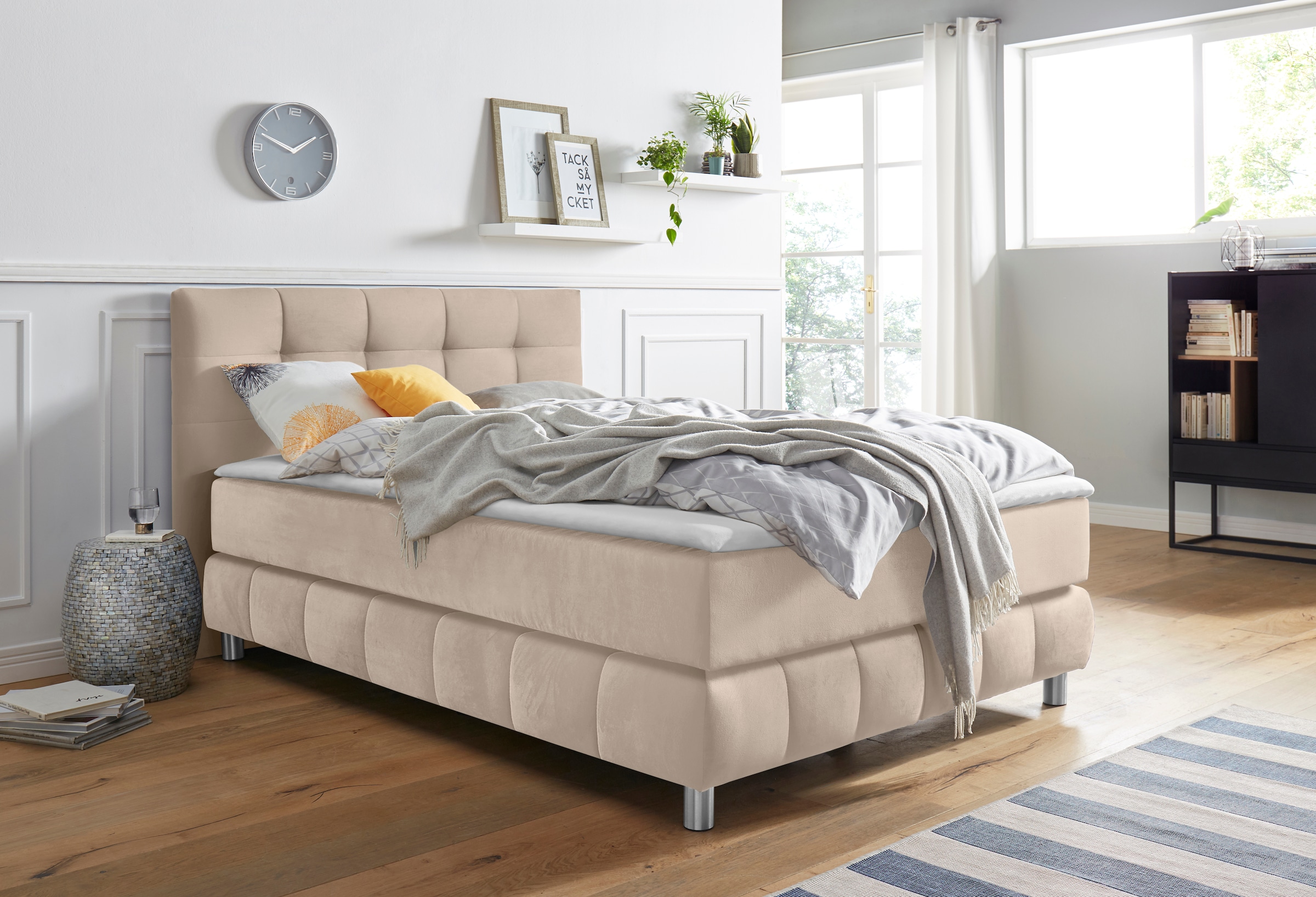 Home affaire Boxspringbett "Salo" incl. Topper, 6 Breiten, 2 Härtegrade, TF günstig online kaufen