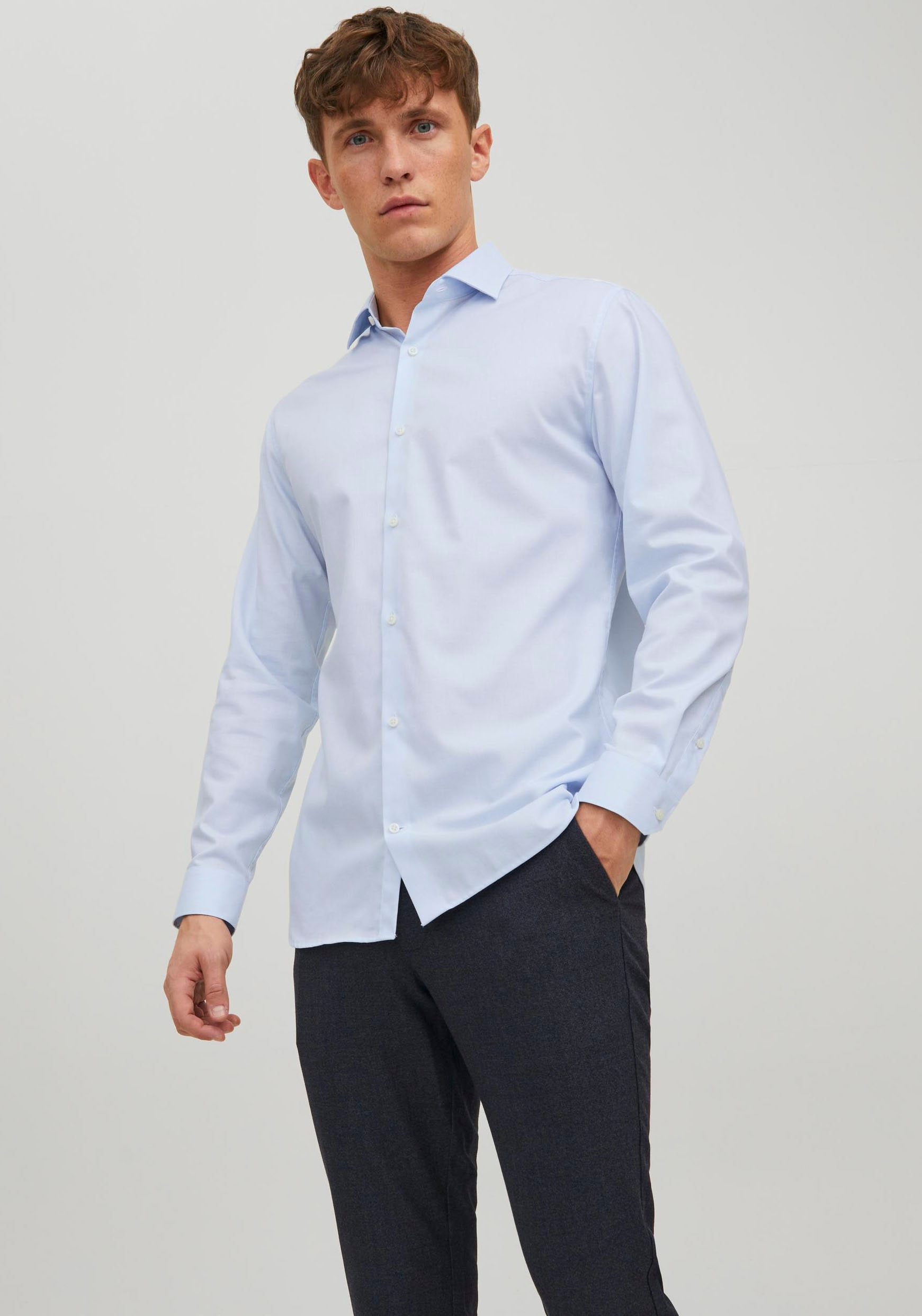 Jack & Jones Langarmhemd "JPRBLAPARKER SHIRT L/S", mit Hemdkragen