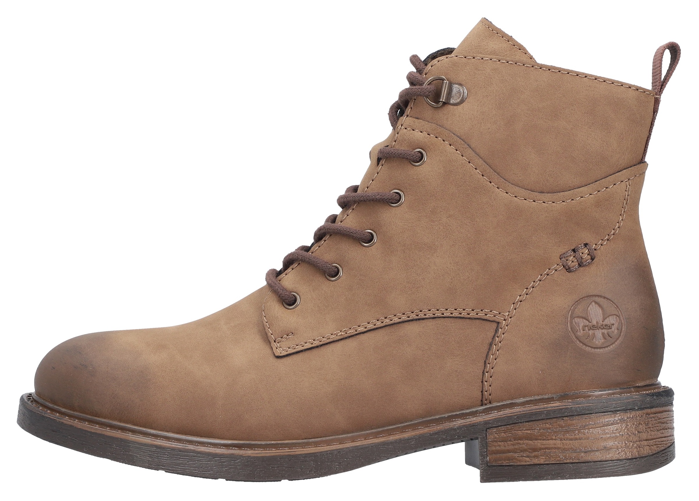 Rieker Schnürstiefelette, Schnürboots, Casual-Boots in aktueller Used-Optik