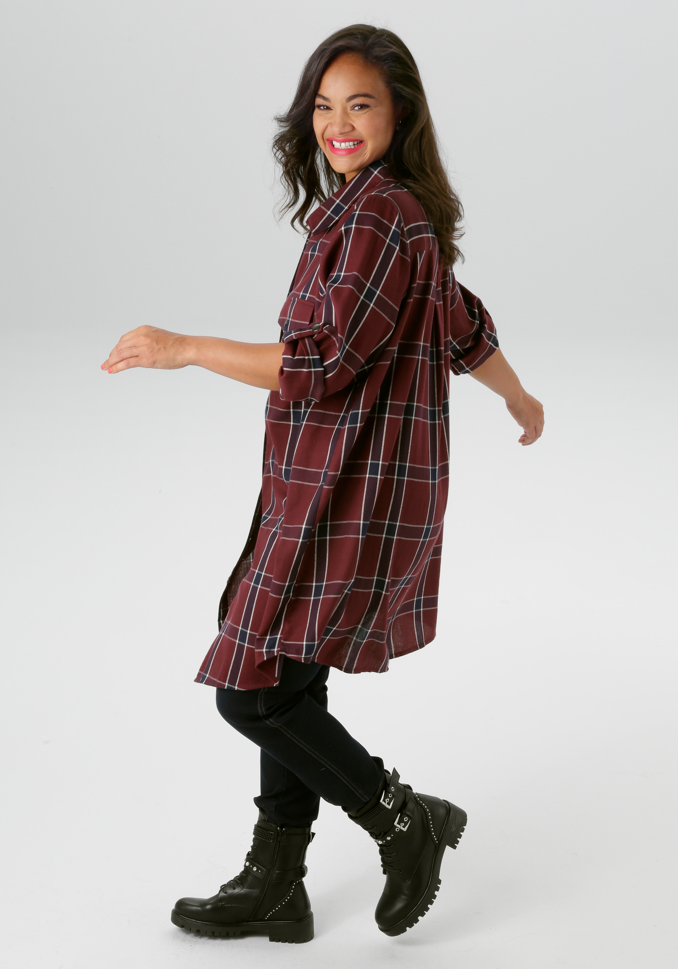 Aniston PLUS Karobluse, in trendigen Karodessin - NEUE KOLLEKTION