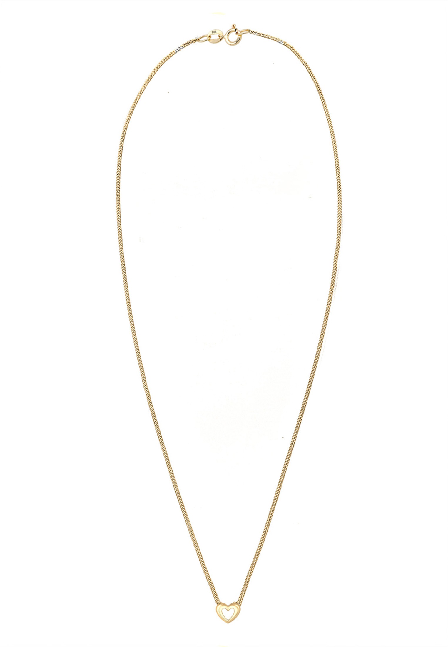 Elli Premium Kette mit Anhänger »Anhänger Herz 585 Gelbgold«