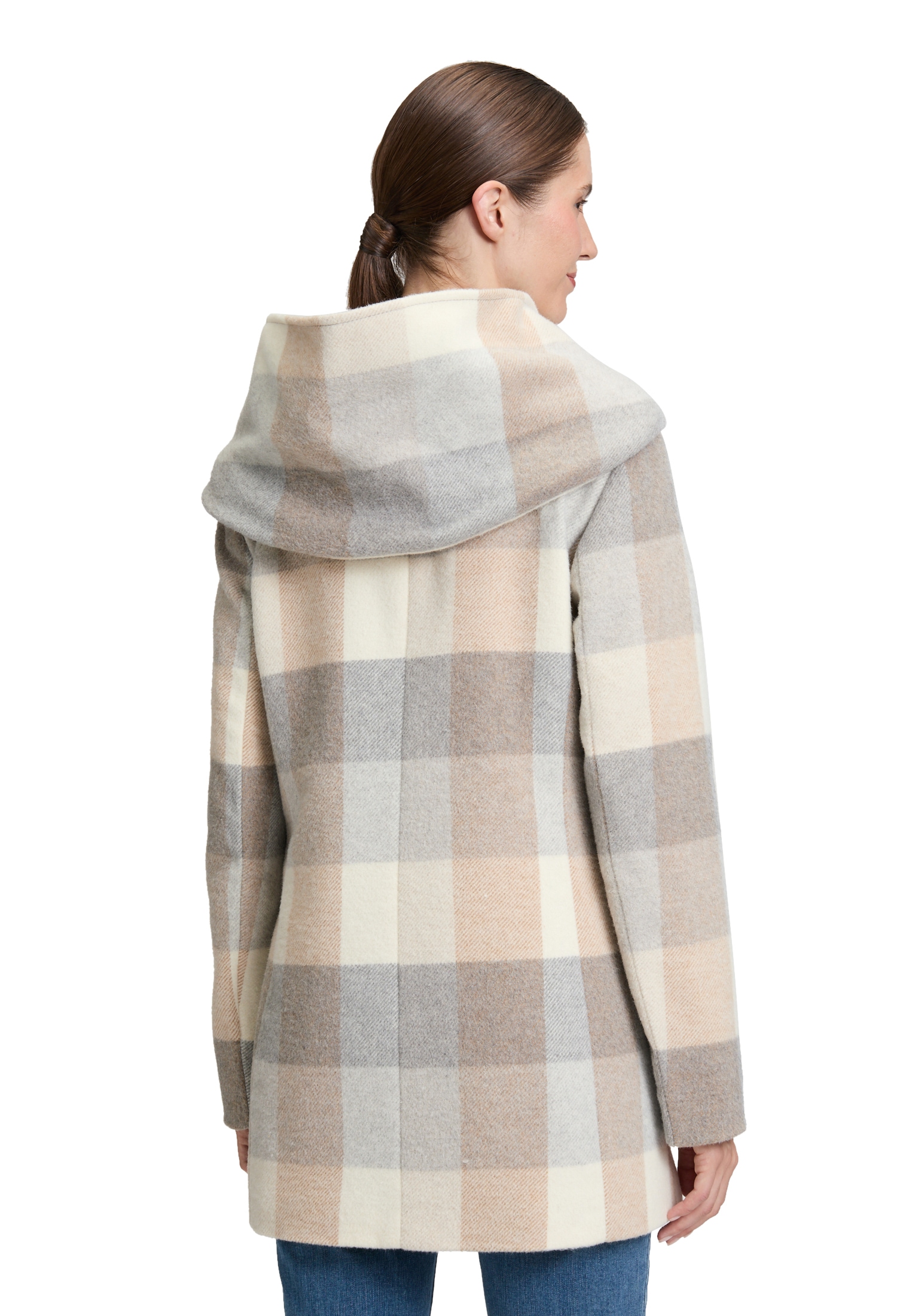 Amber & June Kurzjacke »Amber & June Damen Kurzmantel mit Kapuze«, mit Kapuze