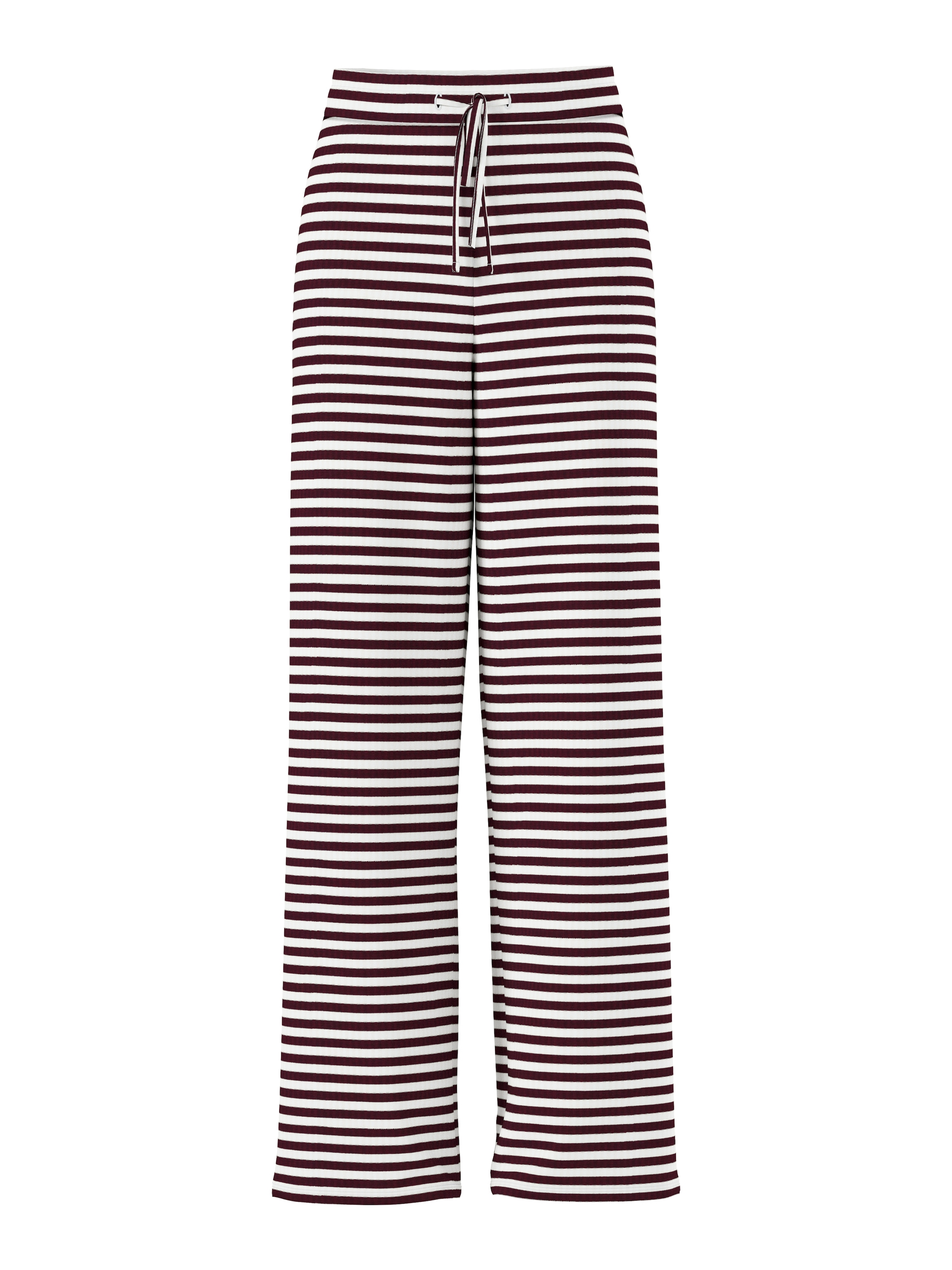 pieces Jerseyhose »PCLAYA MW WIDE PANTS JRS NOOS«  Materialmix, regular fit