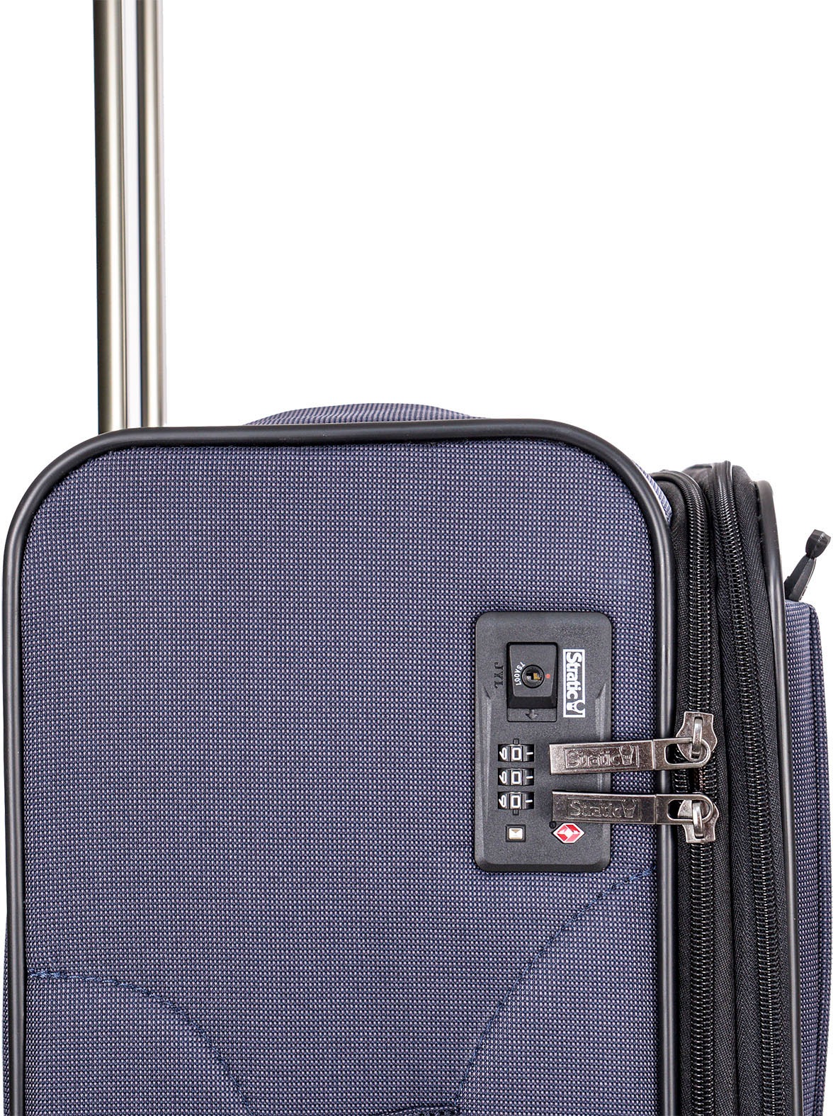 Stratic Weichgepäck-Trolley »Bendigo Light + M, navy«, 4 Rollen, Reisekoffer großer Koffer Aufgabegepäck TSA-Zahlenschloss