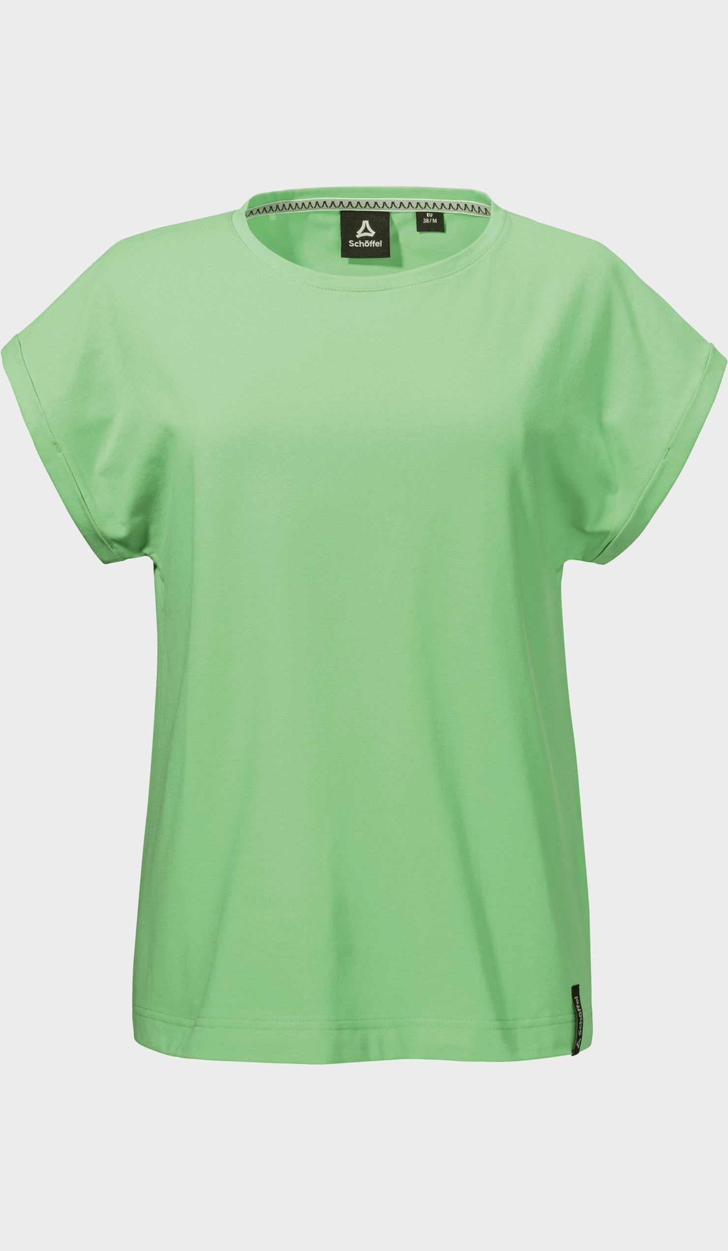 SCHÖFFEL Damen Funktionsshirt "T Shirt Style Serenio WMN"6175, grün, Gr. 44, Oberstoff: 61% Baumwolle, 34% Polyester, 5% Elasthan, Shirts