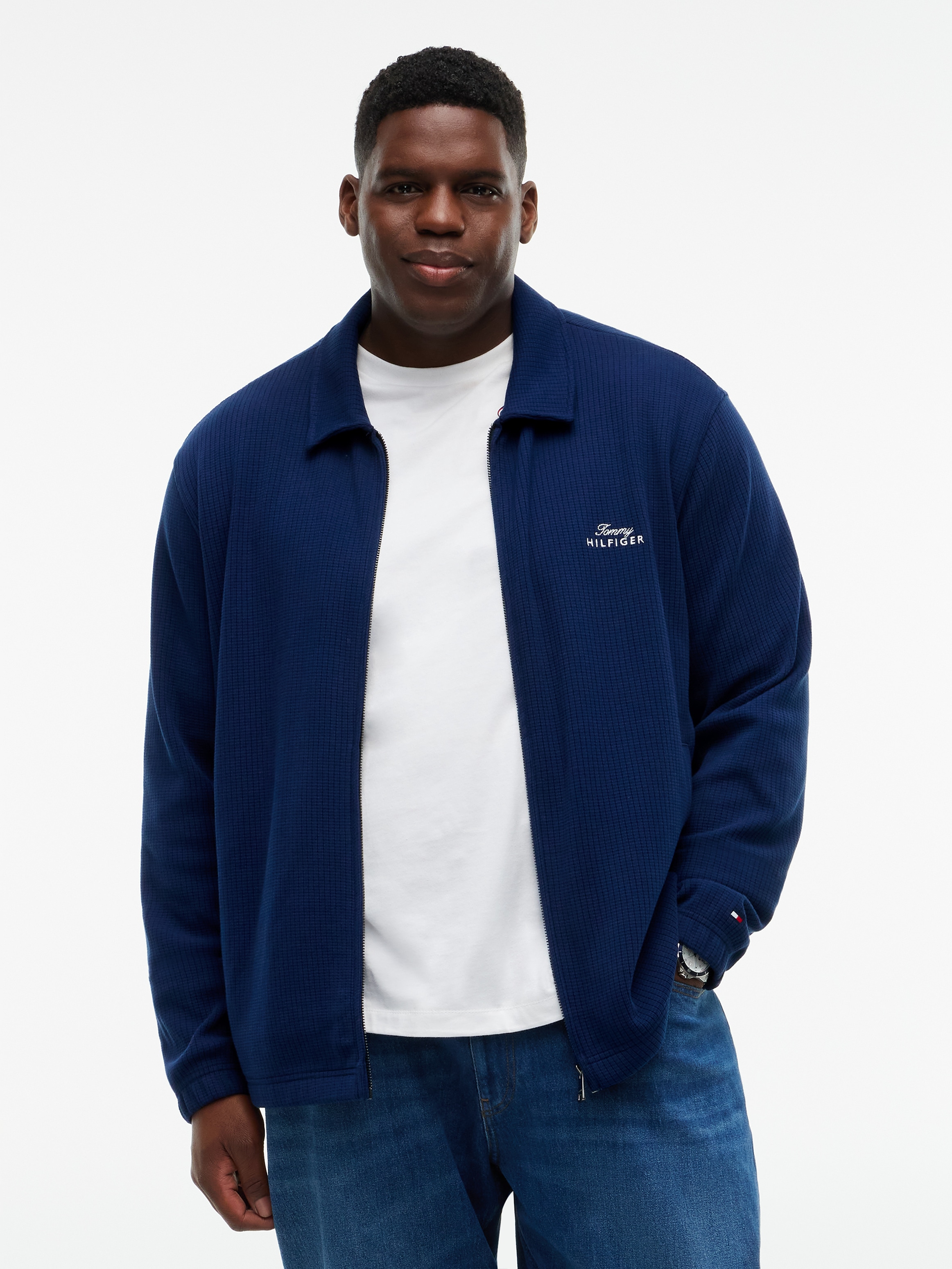 Tommy Hilfiger Big & Tall Strickjacke "BT-SUMMER TEXTURE IVY JACKET" Große Größen