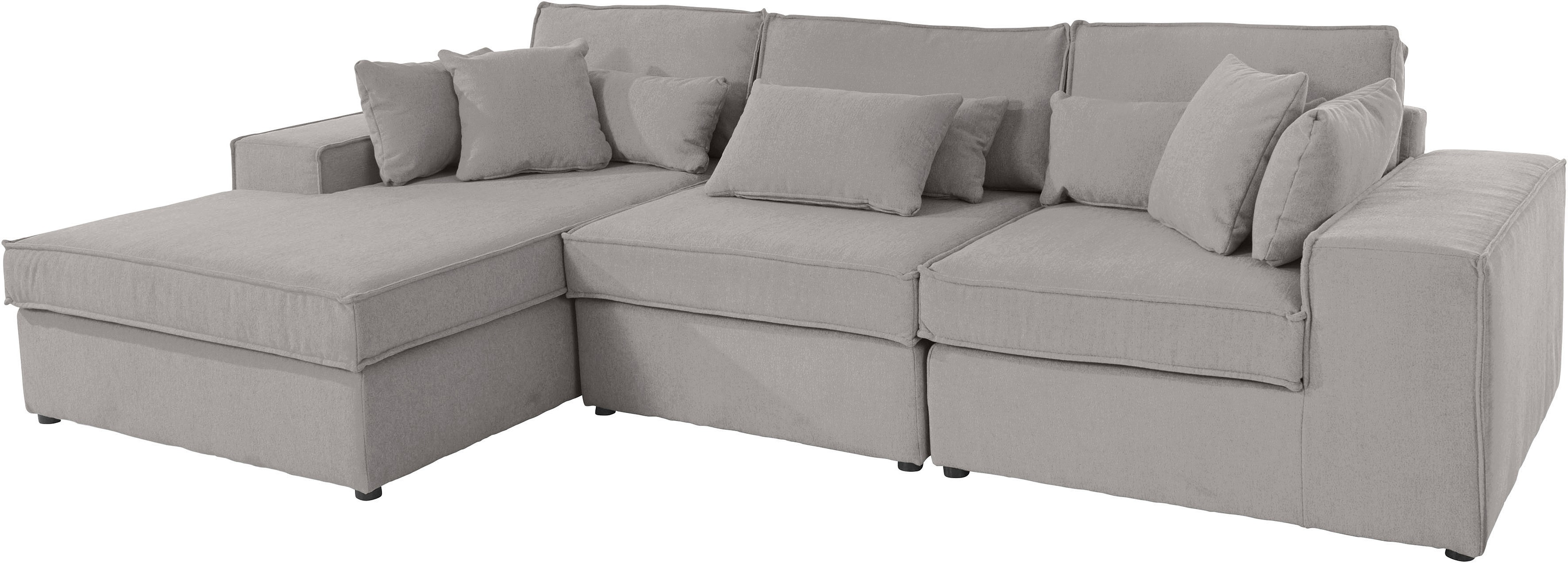 Thumbnail - RAUM.ID Ecksofa "Florid L-Form", 3 Teile, bestehend aus Modulen, viele Bezugsqualitäten, auch in Cord