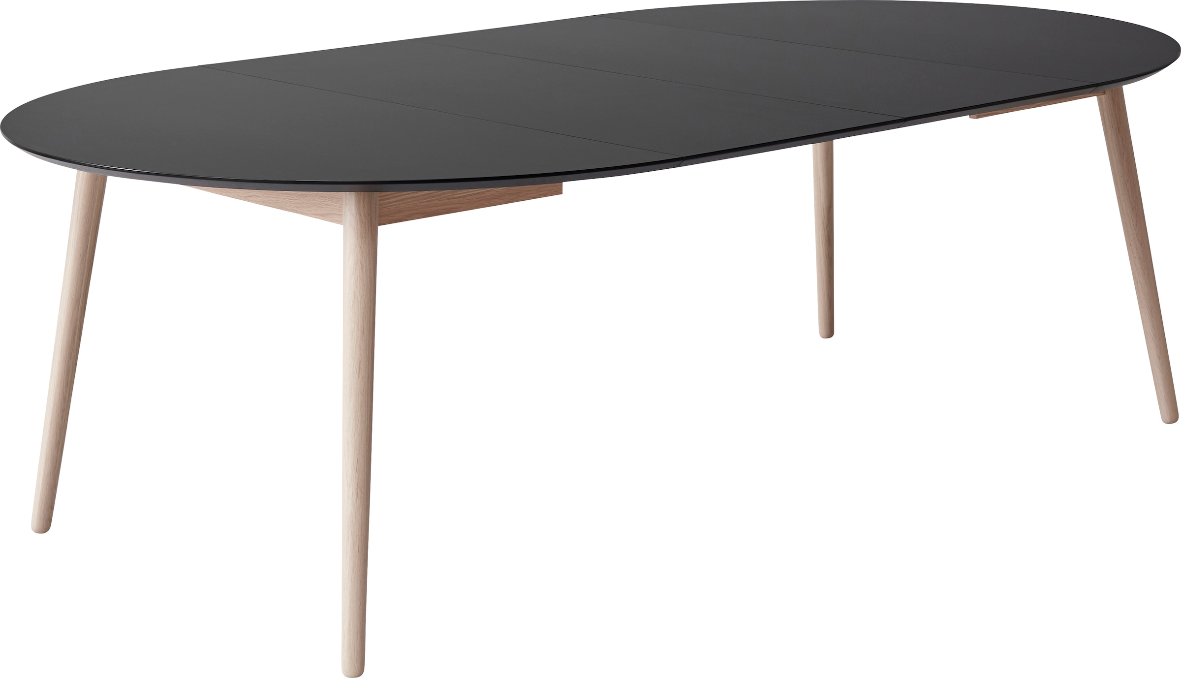 Hammel Furniture Esstisch »Meza Designtisch mit Auszugsfunktion und 2 Einlegeplatten«, Ø135(231) cm, runde Tischplatte aus MDF/Laminat, Massivholzgestell