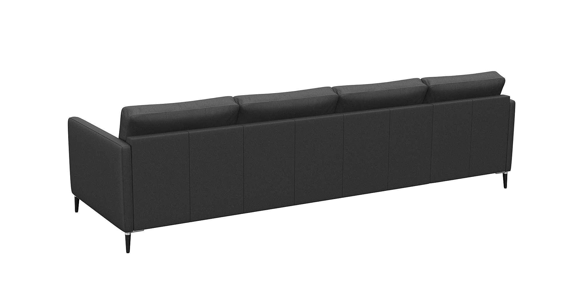 FLEXLUX Ecksofa »Fiore, L-Form«, schmale Armlehnen, Kaltschaum, Füße Alu+schwarz