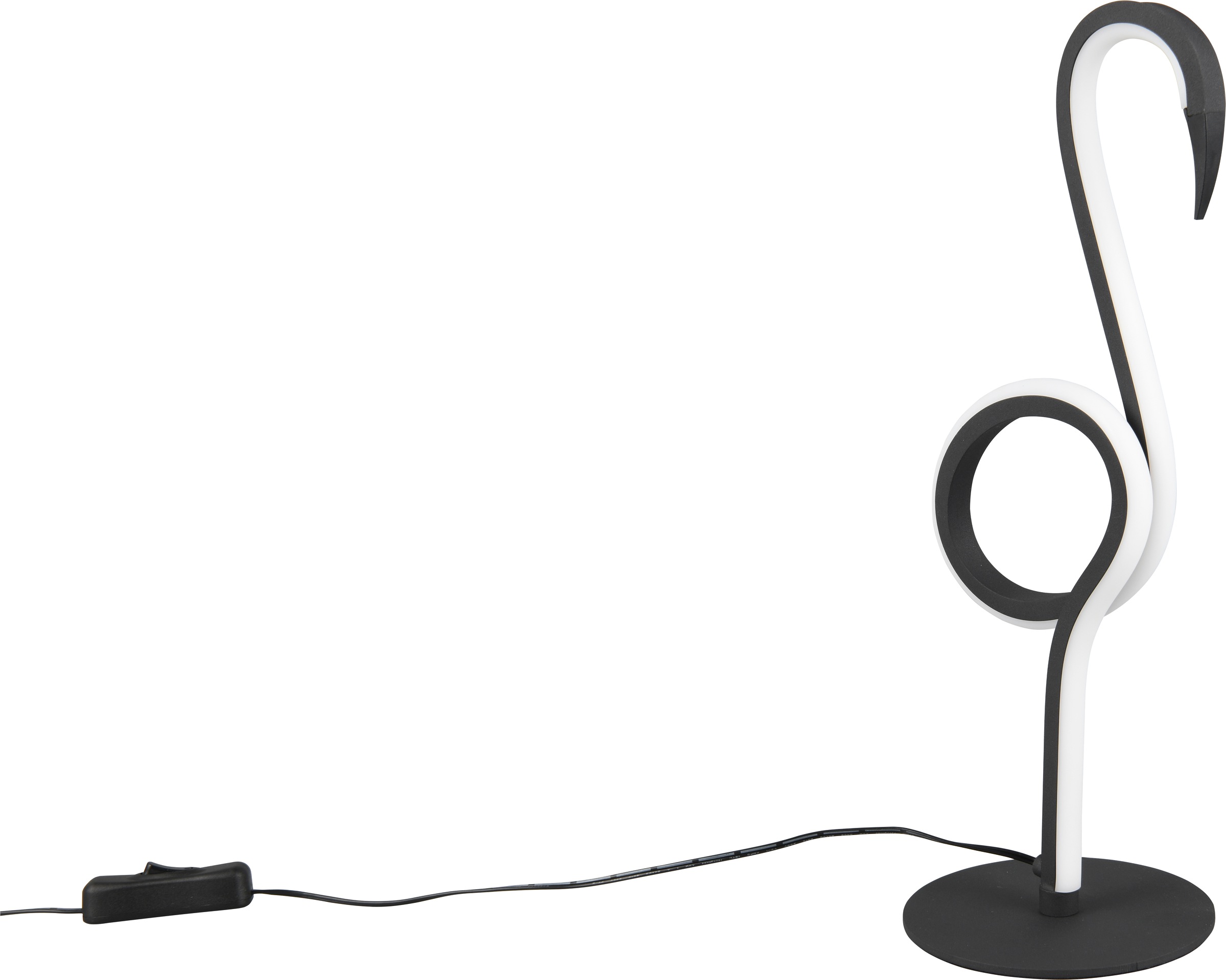 REALITY Leuchten LED Tischleuchte »INGO, LED Tischlampe in Flamingo Form, 6W 550 Lumen 300K warmweiß« LED-Board 1 Stk. Warmweiß Flamingo Lampe mit Schnurschalter, Höhe 35 cm Ø 12 cm Tiefe 14,5 cm