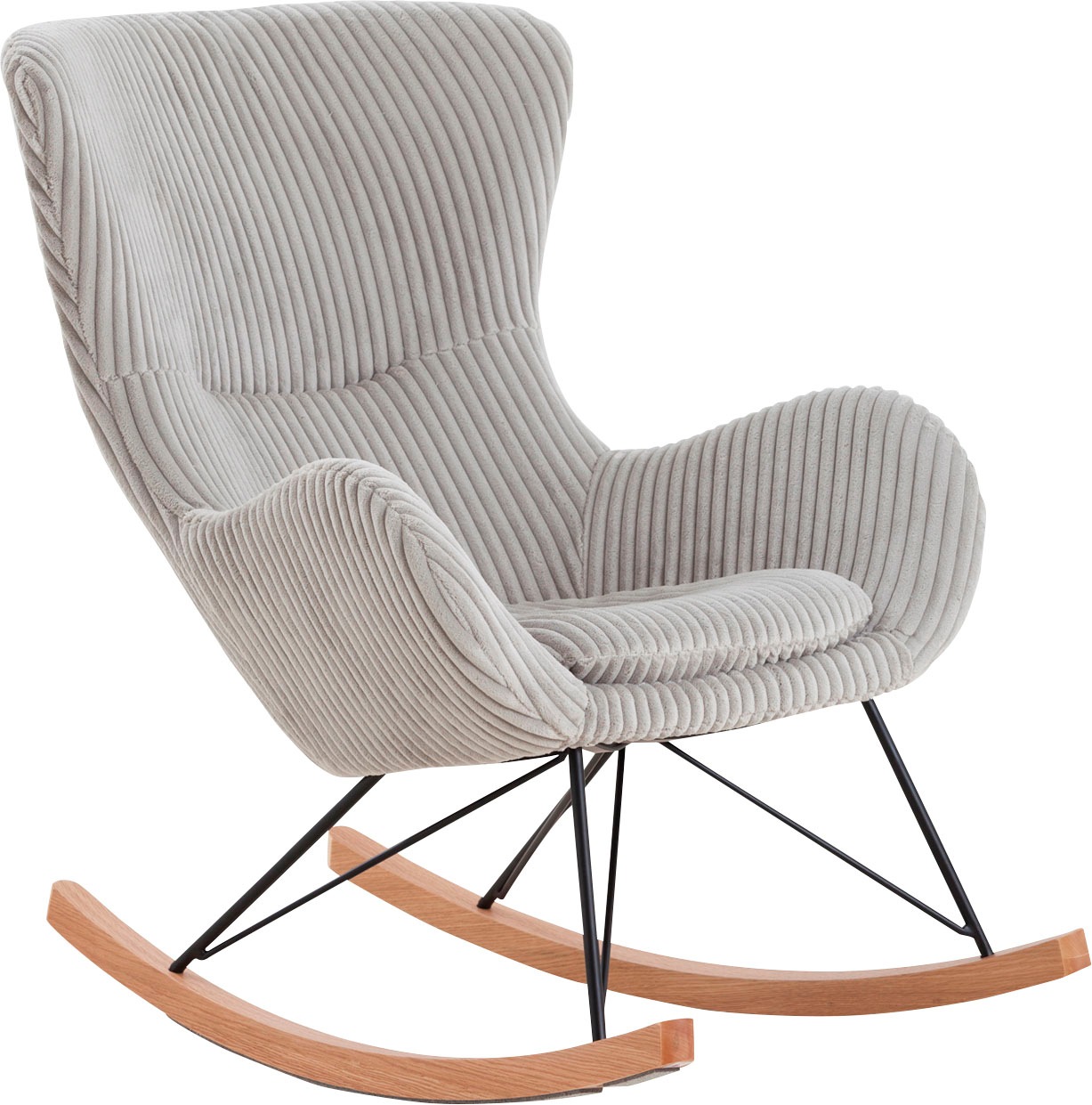 SalesFever Schaukelstuhl "Entspannung pur" () Bezug in moderner Cord-Optik günstig online kaufen