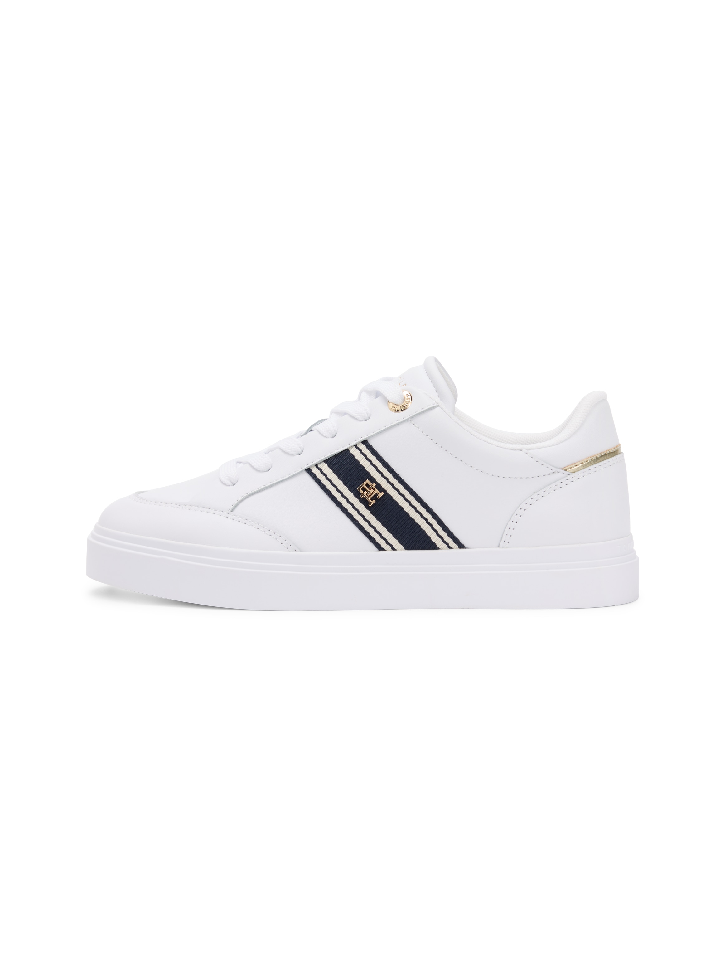 Tommy Hilfiger Plateausneaker »TH CHIC CUPSOLE WEBBING«  Freizeitschuh, Halbschuh, Schnürschuh mit Kontrast-Textilstreifen
