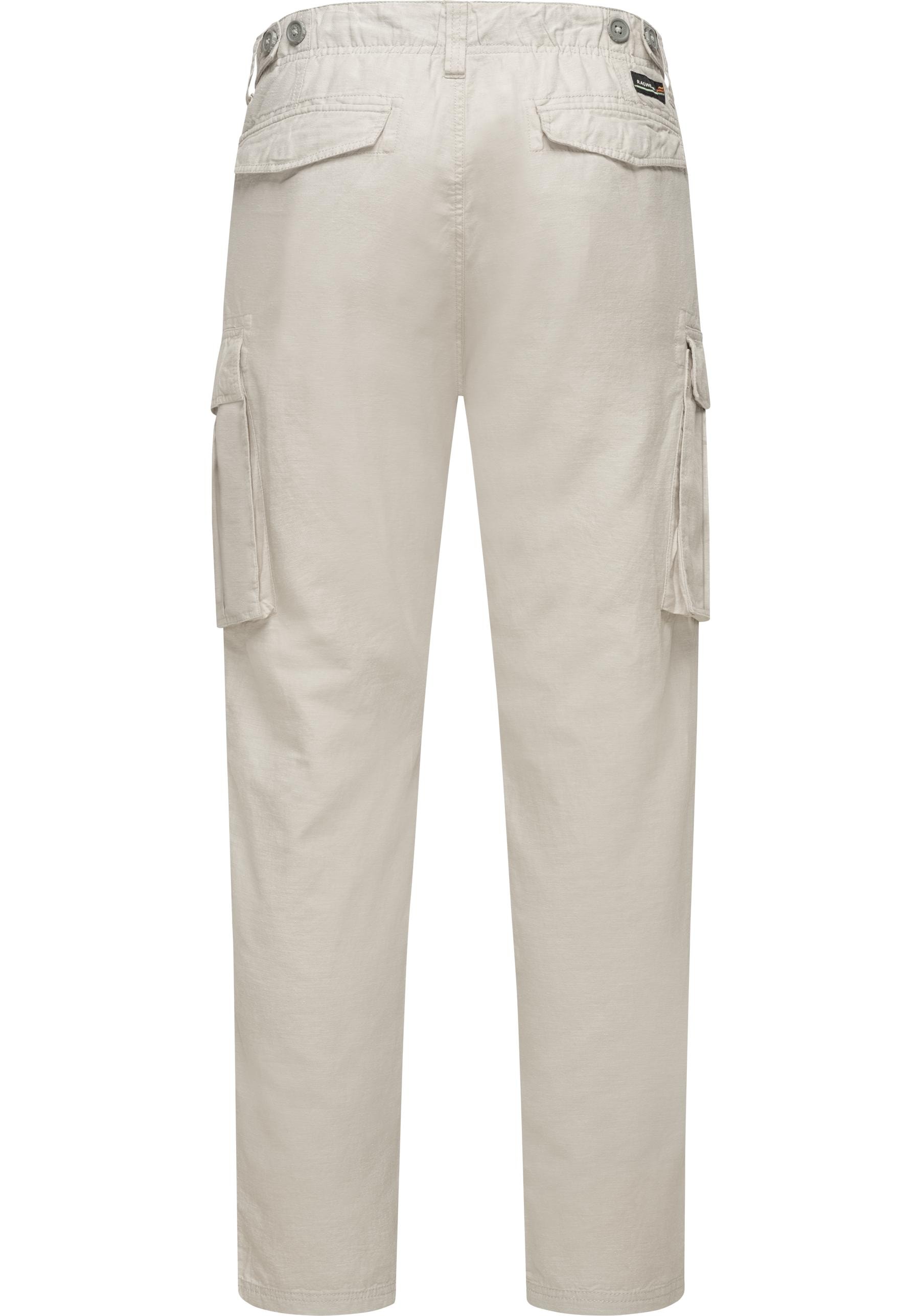 Ragwear Leinenhose »Merly Long Linen«, (1 tlg.), Modische lange Cargo-Hose