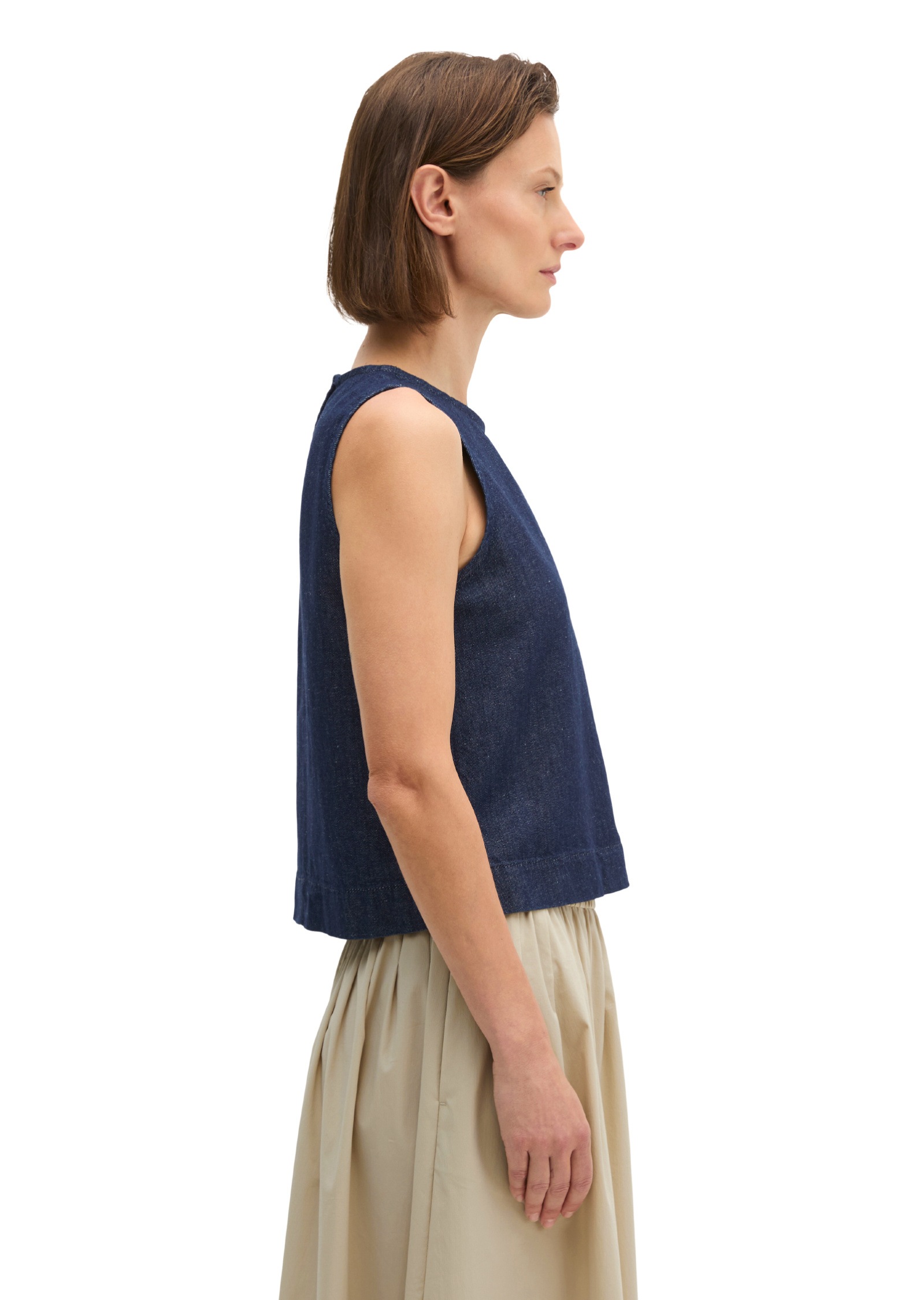Marc O'Polo Jeansbluse »aus Organic-Cotton-Leinen-Mix«
