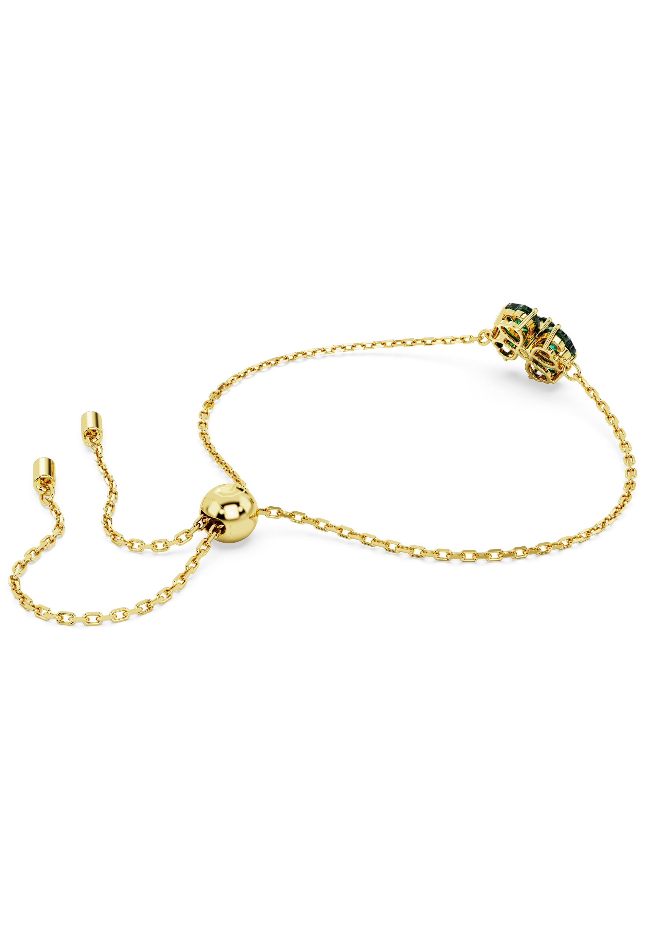 Armkette SWAROVSKI "Schmuck Geschenk Idyllia Armband", gelbgoldfarben, metallfarben, kristallweiß, kristallweiß, Armbänder, Damen, Metallmix, Armkette, mit Swarovski Kristall, Zirkonia (synth.) 4