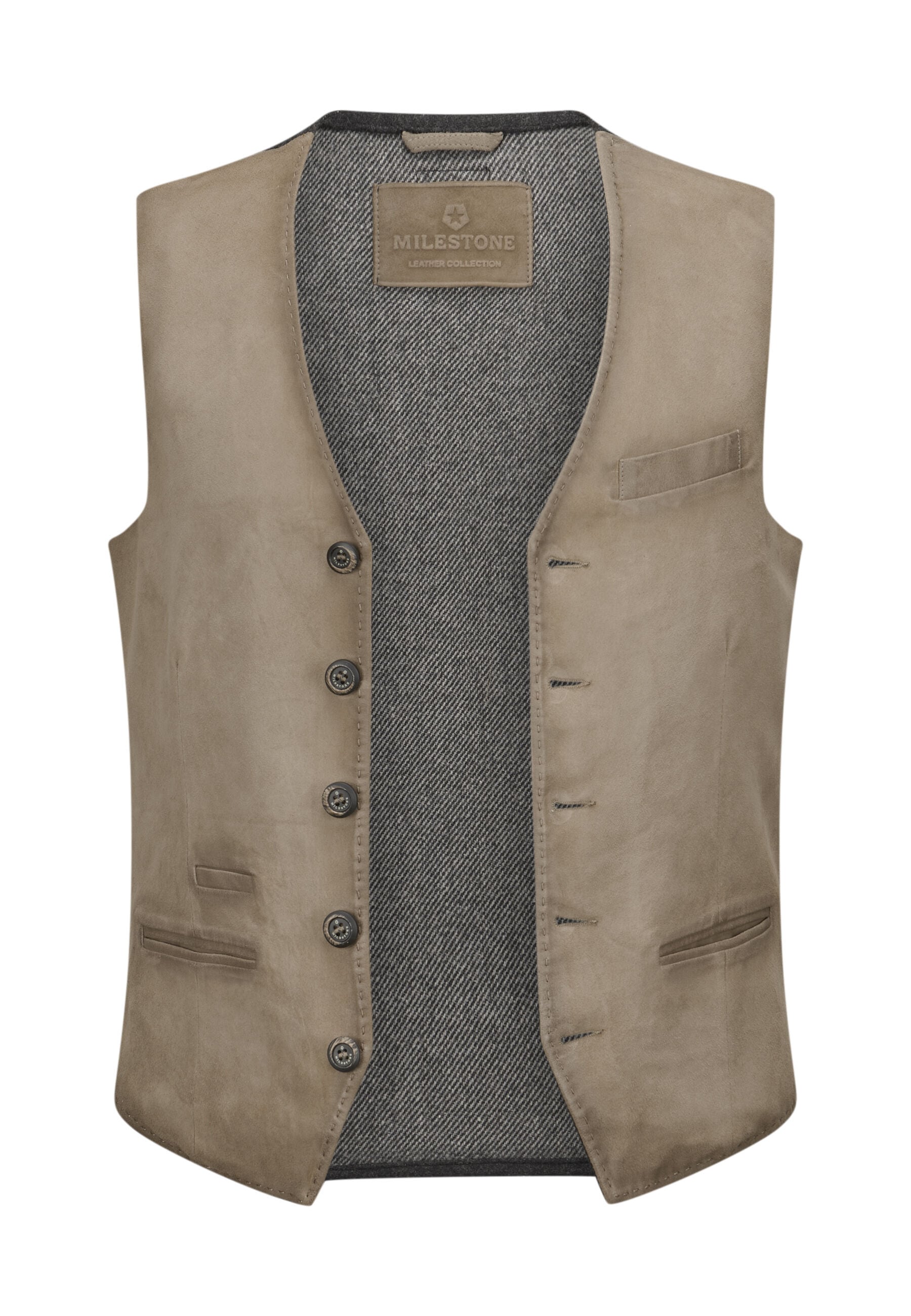 Milestone Fleeceweste »MSRenzo« mit klassischen Details